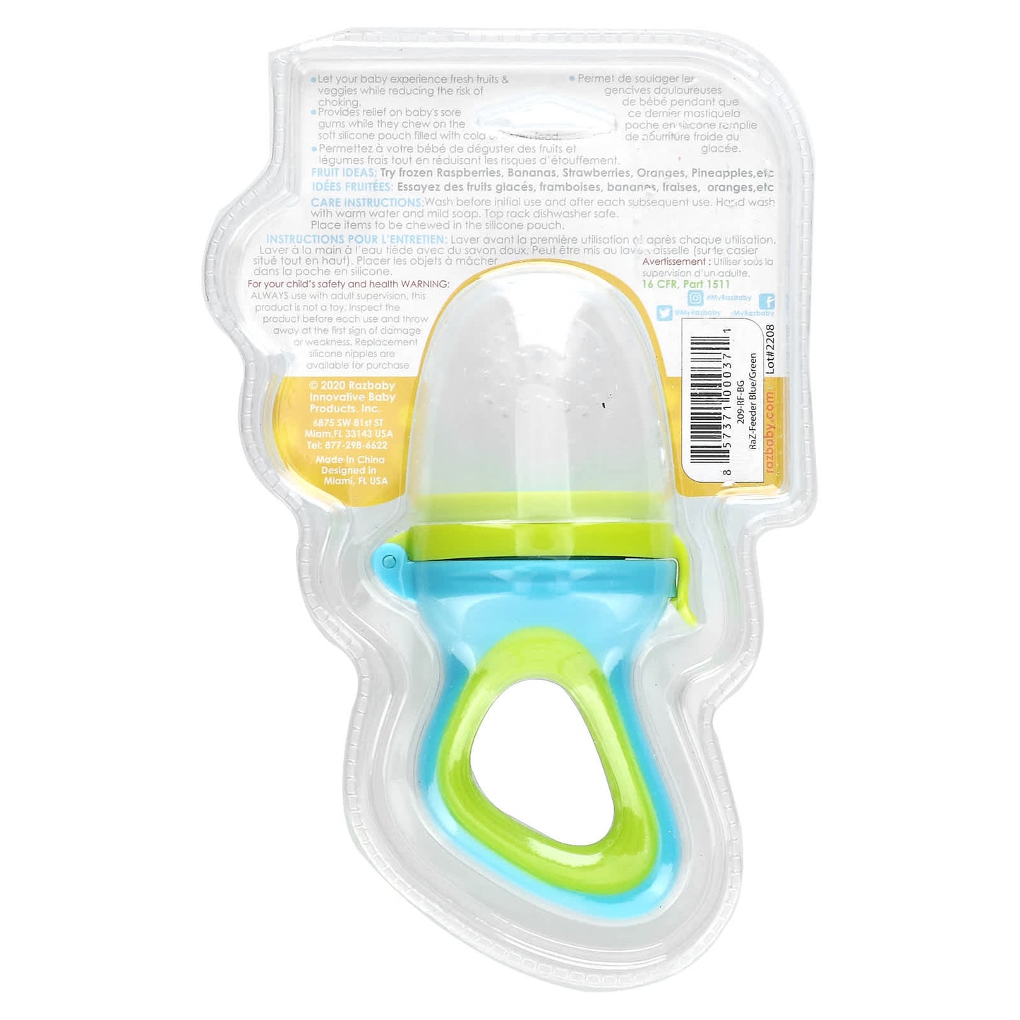 RaZbaby, Raz-Feeder, 6m+, Blue & Green, 1 Feeder - Image 2
