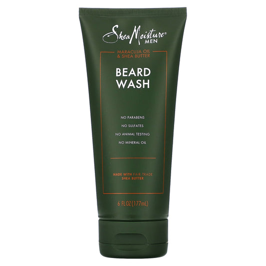 SheaMoisture, Men, Beard Wash, Maracuja Oil & Shea Butter, 6 fl oz (177 ml) - Image 1