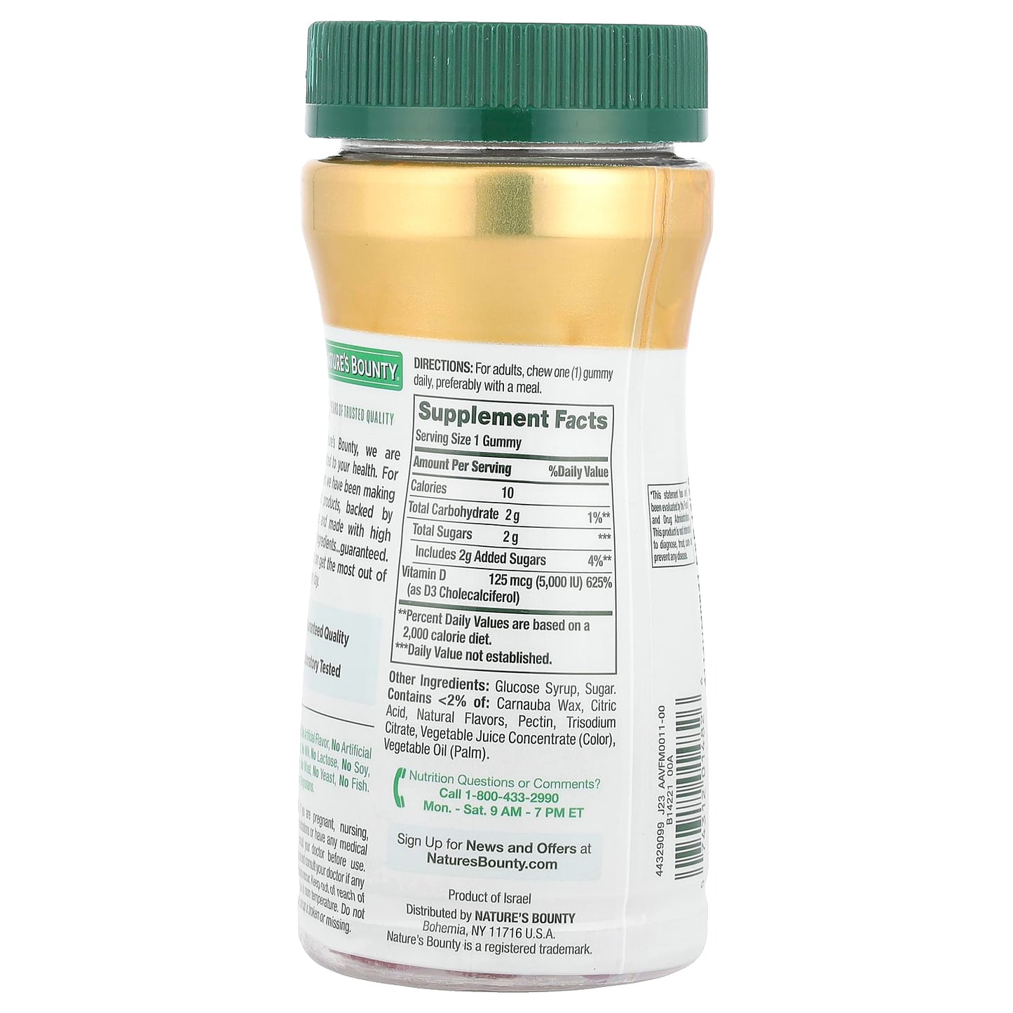 Nature's Bounty, Vitamin D3 Gummies, High Potency, Strawberry, 5,000 IU, 60 Gummies - Image 2