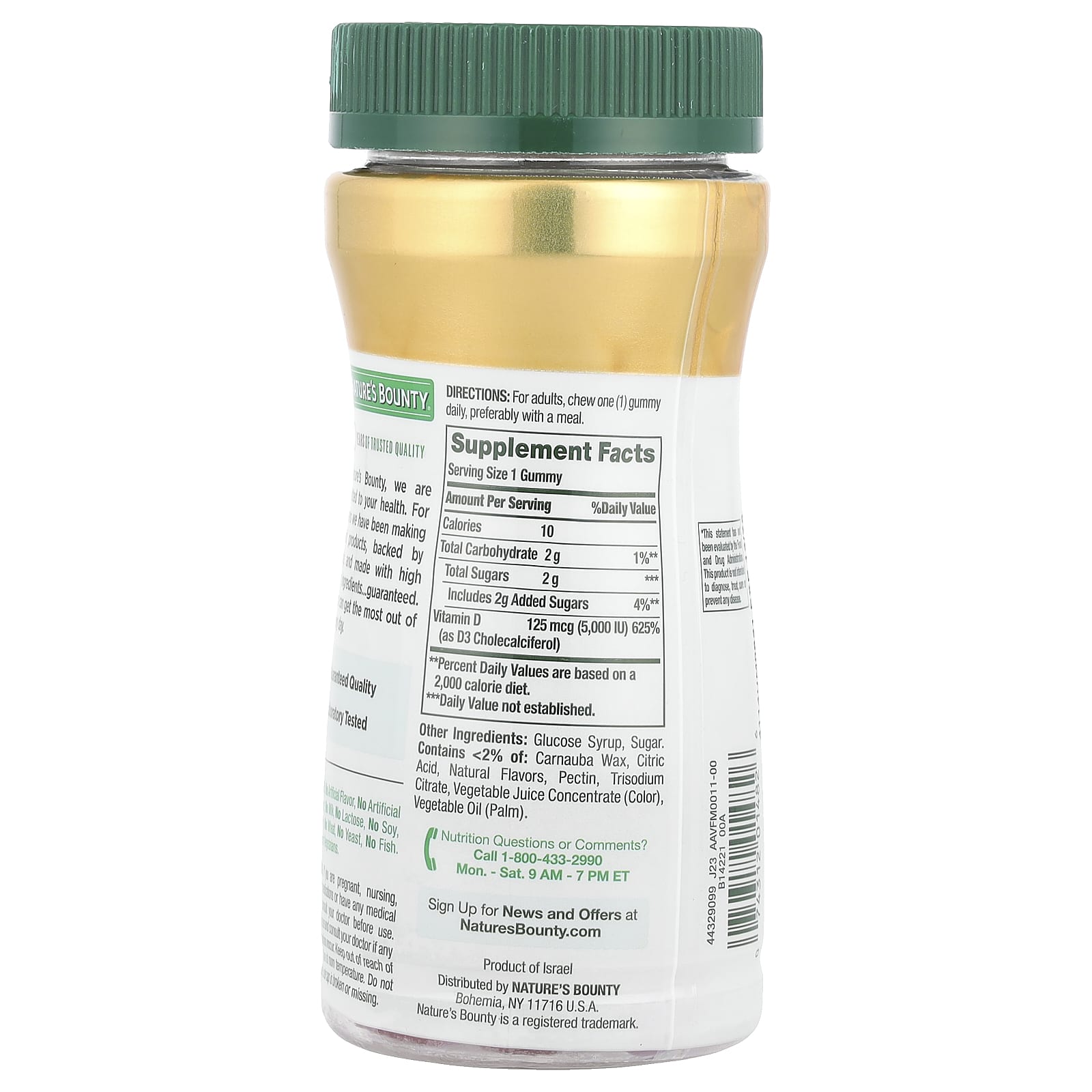 Nature's Bounty, Vitamin D3 Gummies, High Potency, Strawberry, 5,000 IU, 60 Gummies - Image 2