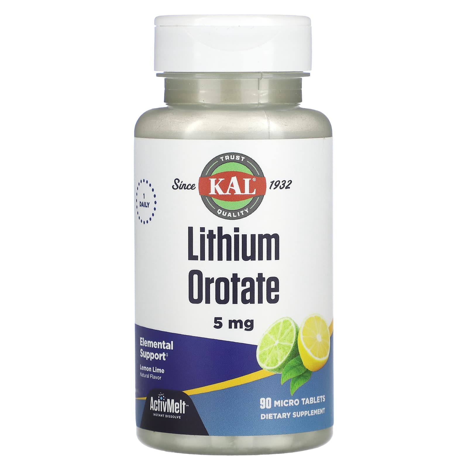KAL Lithium Orotate Supplement for Daily Elemental Support - Image 1
