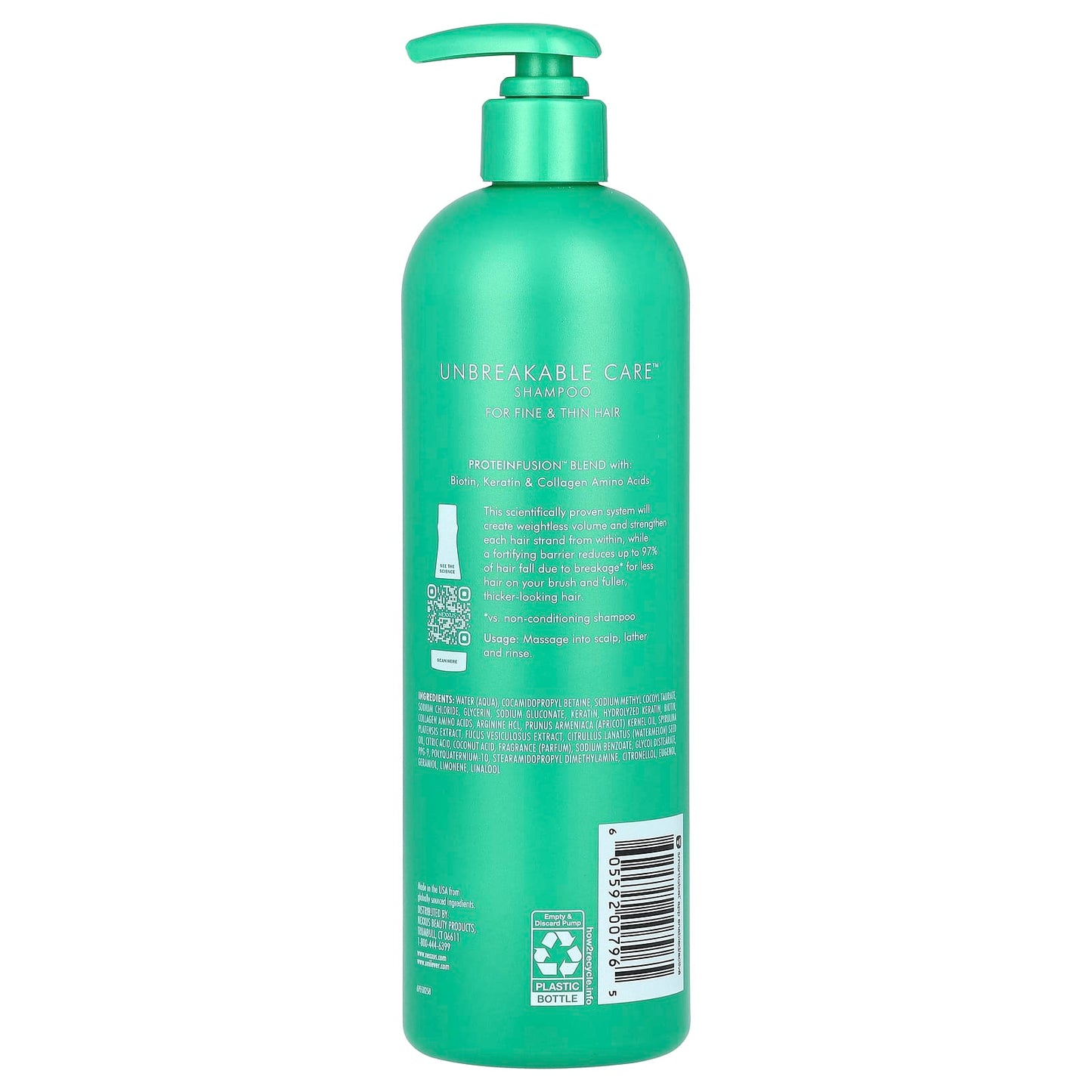 Nexxus, Unbreakable Care™, Anti-Breakage Shampoo, For Fine & Thin Hair, 16.5 fl oz (488 ml) - Image 2