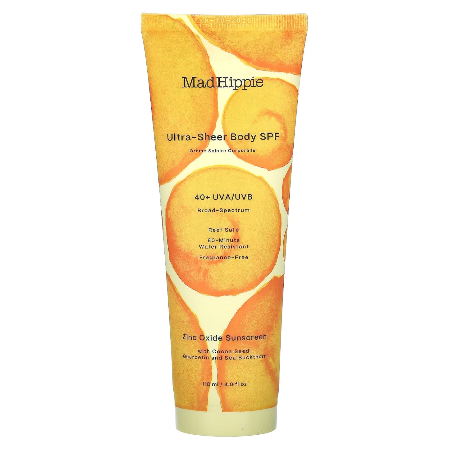 Mad Hippie, Ultra-Sheer Body SPF, 40+, 4 fl oz (118 ml) - Image 1