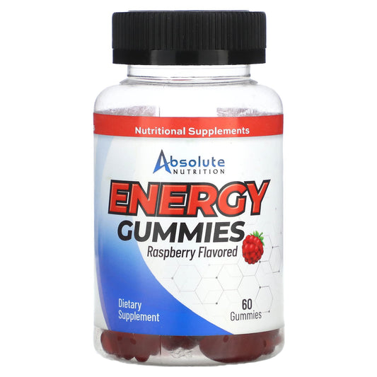 Absolute Nutrition Energy Gummies Raspberry Supplement 60 Count - Image 1