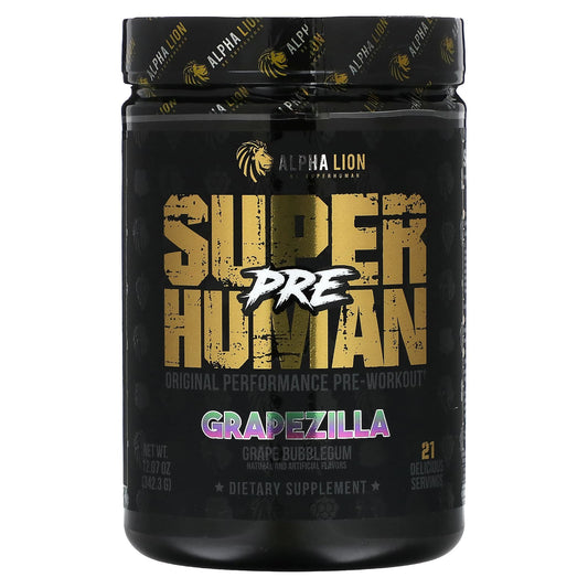 Alpha Lion Superhuman Pre Workout Powder - Grapezilla Flavor - Image 1