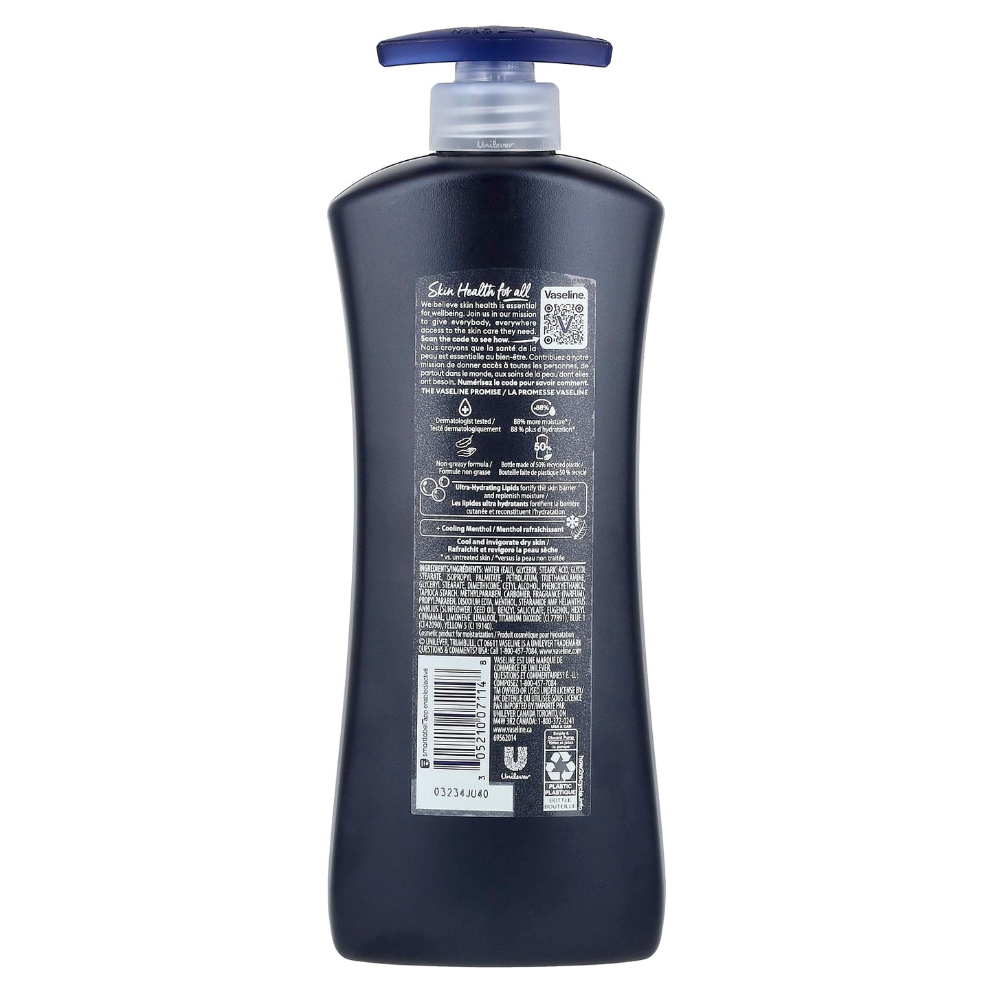 Vaseline, Men, Cooling Hydration, 3 in 1 Body, Face & Hands Lotion, 20.3 fl oz (600 ml) - Image 2