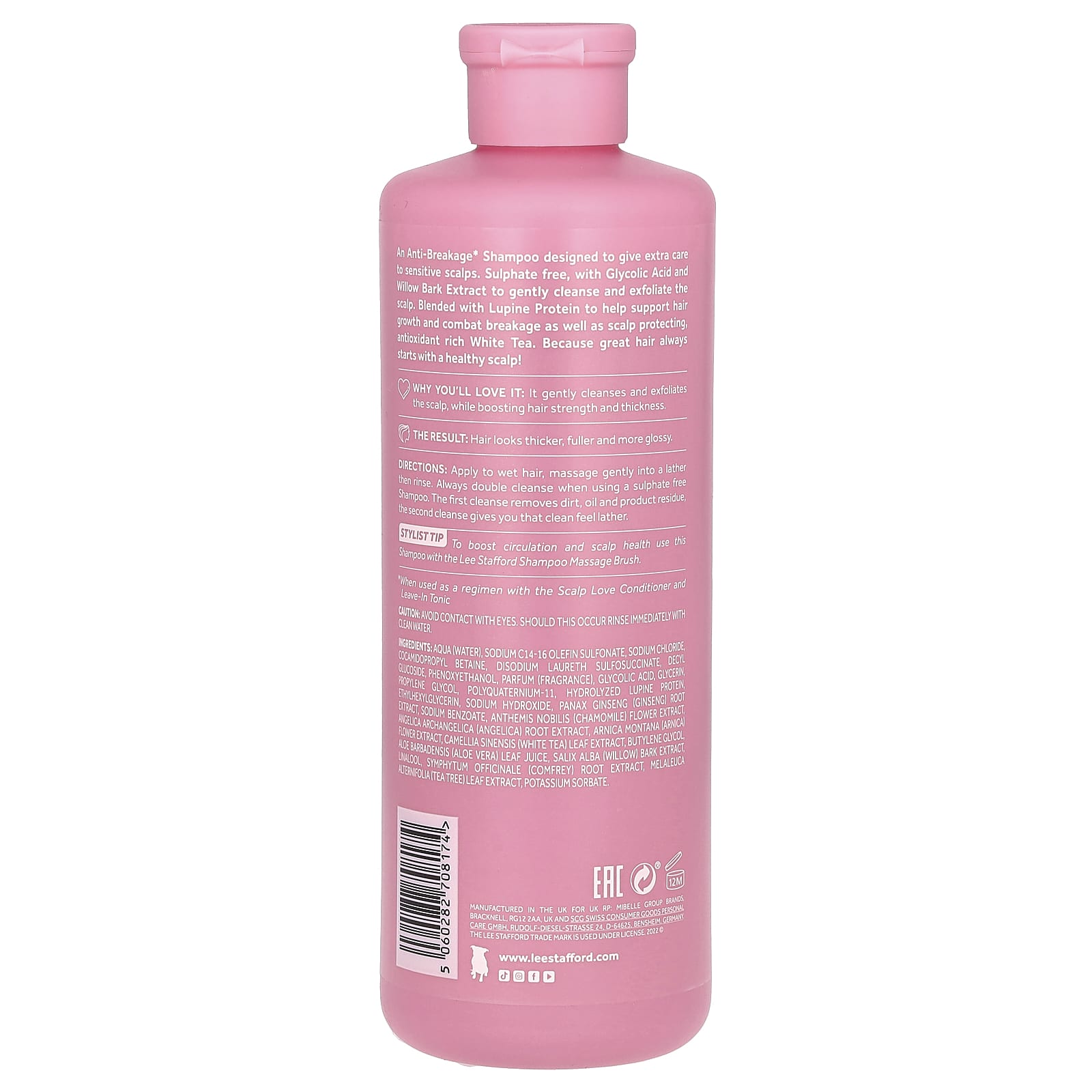 Lee Stafford, Scalp Love, Anti-Breakage Shampoo, For Fine Hair & Sensitive Scalps, 16.9 fl oz (500 ml) - Image 2