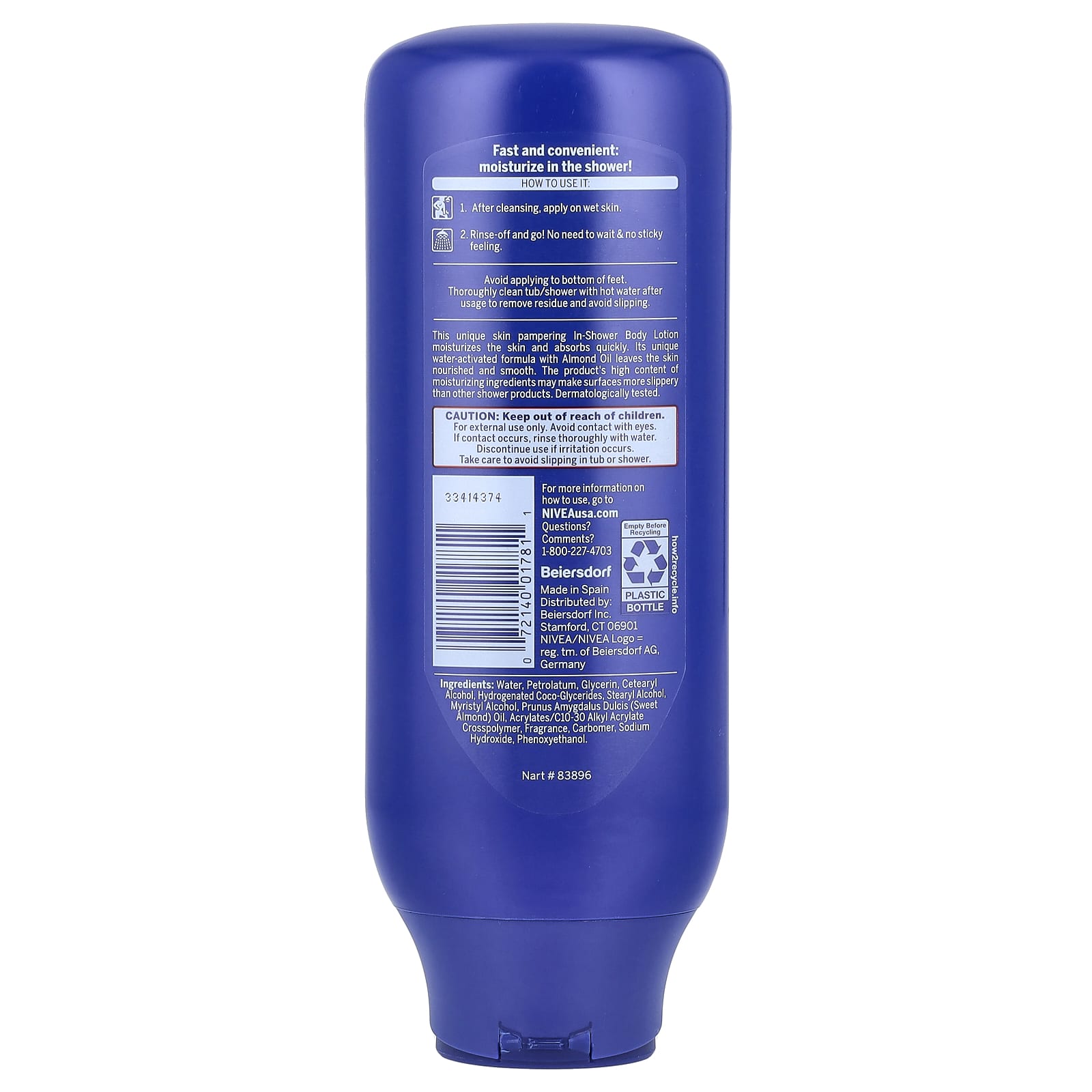 Nivea, In-Shower Body Lotion, 13.5 fl oz (400 ml) - Image 2