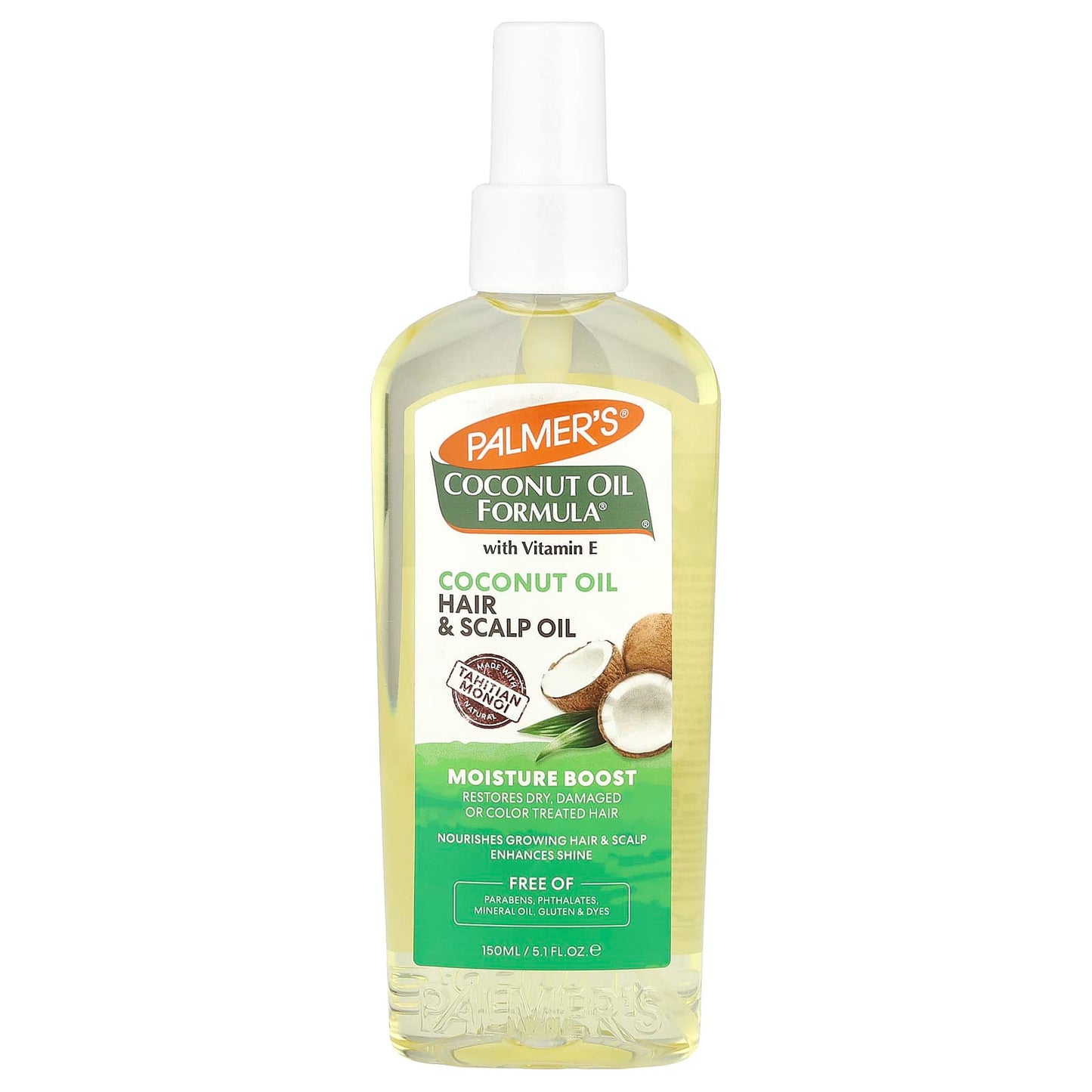 Palmer's, Coconut Oil Formula® with Vitamin E, Moisture Boost, Hair & Scalp Oil, 5.1 fl oz (150 ml) - Image 1
