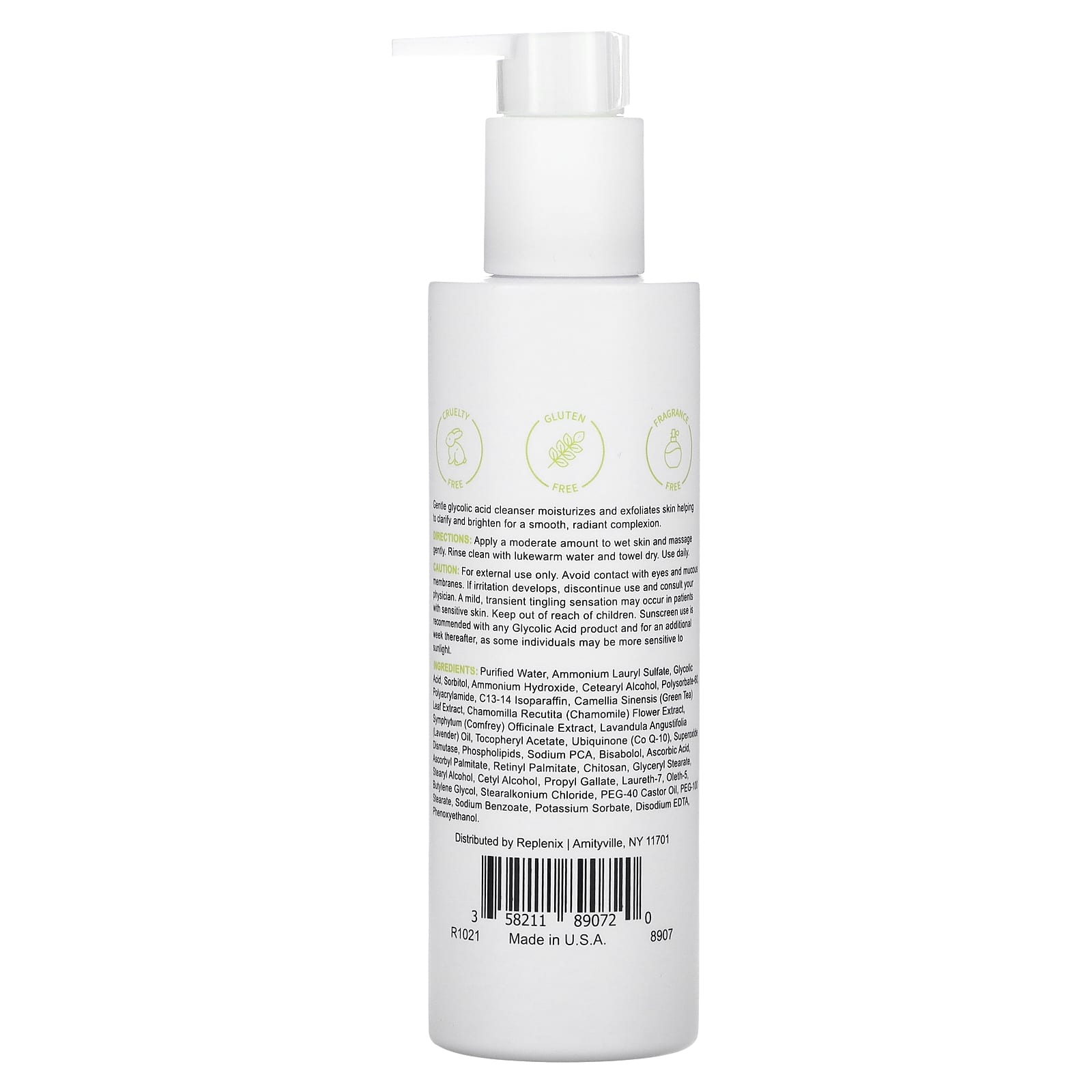 Replenix, Discoloration, Glycolic Acid Resurfacing Cleanser, 6.7 fl oz (200 ml) - Image 2