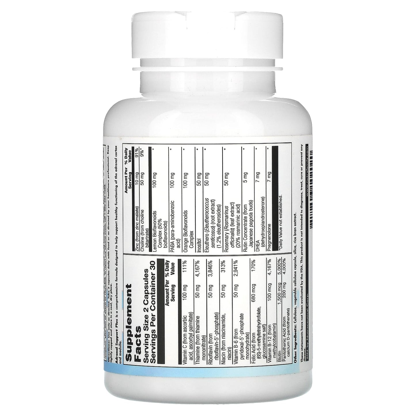 Nutra BioGenesis, Adrenal Support Plus, 60 Capsules - Image 2
