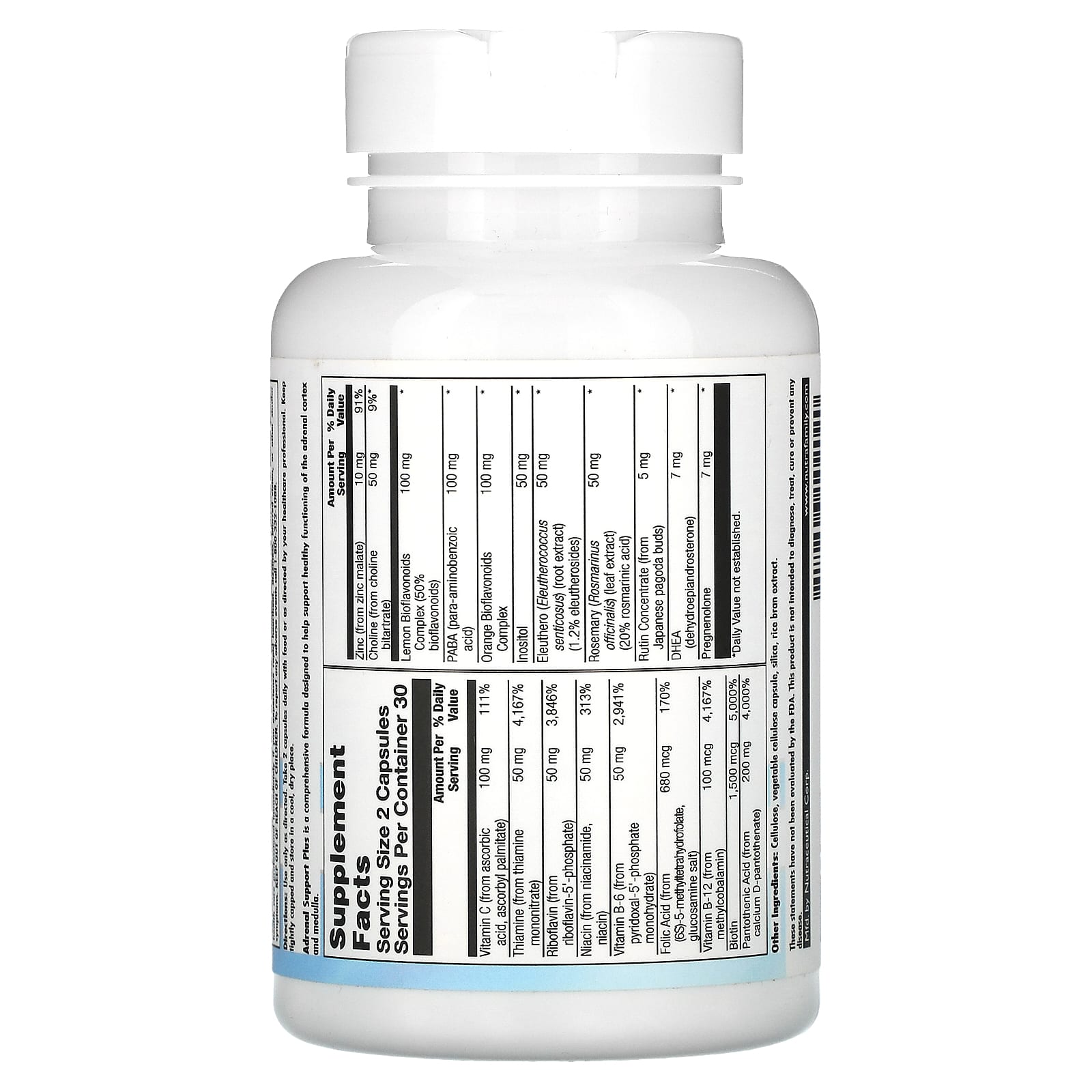 Nutra BioGenesis, Adrenal Support Plus, 60 Capsules - Image 2
