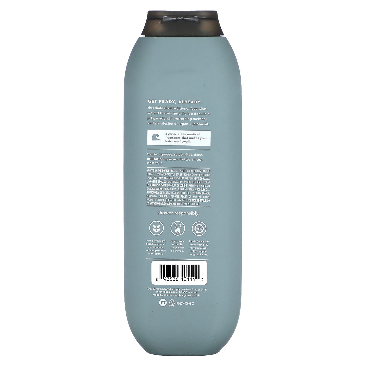 Method, Men, 2-In-1 Shampoo + Conditioner, Sea + Surf, 14 fl fl oz (414 ml) - Image 2
