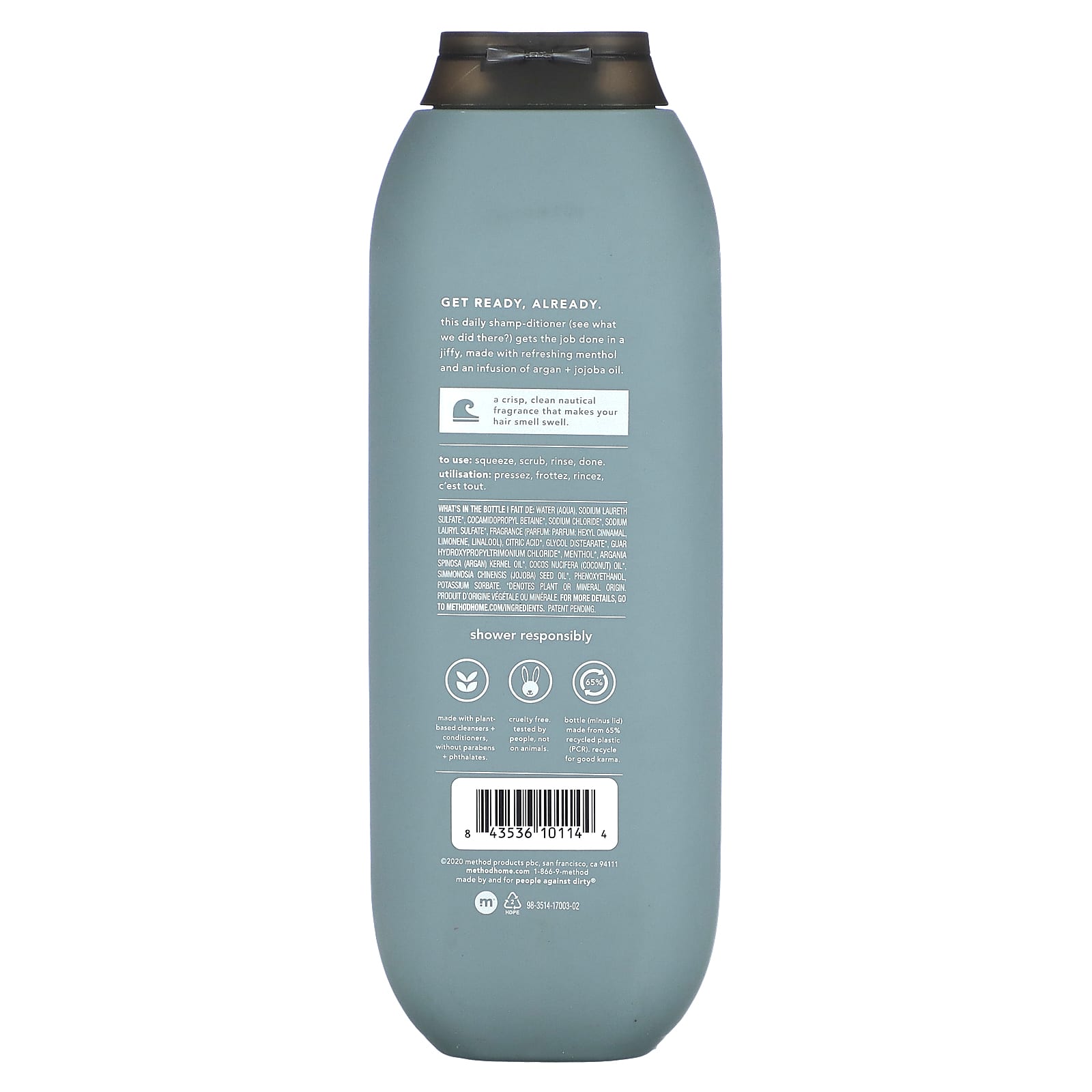 Method, Men, 2-In-1 Shampoo + Conditioner, Sea + Surf, 14 fl fl oz (414 ml) - Image 2