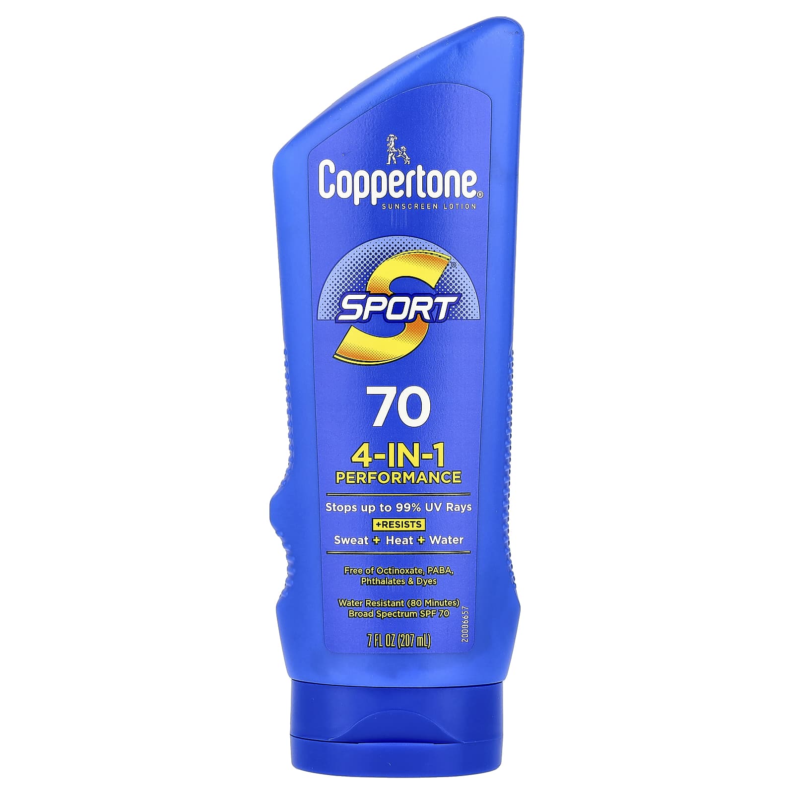 Coppertone Sport Sunscreen Lotion, SPF 70, 4-In-1 Performance, 7 fl oz - Image 1
