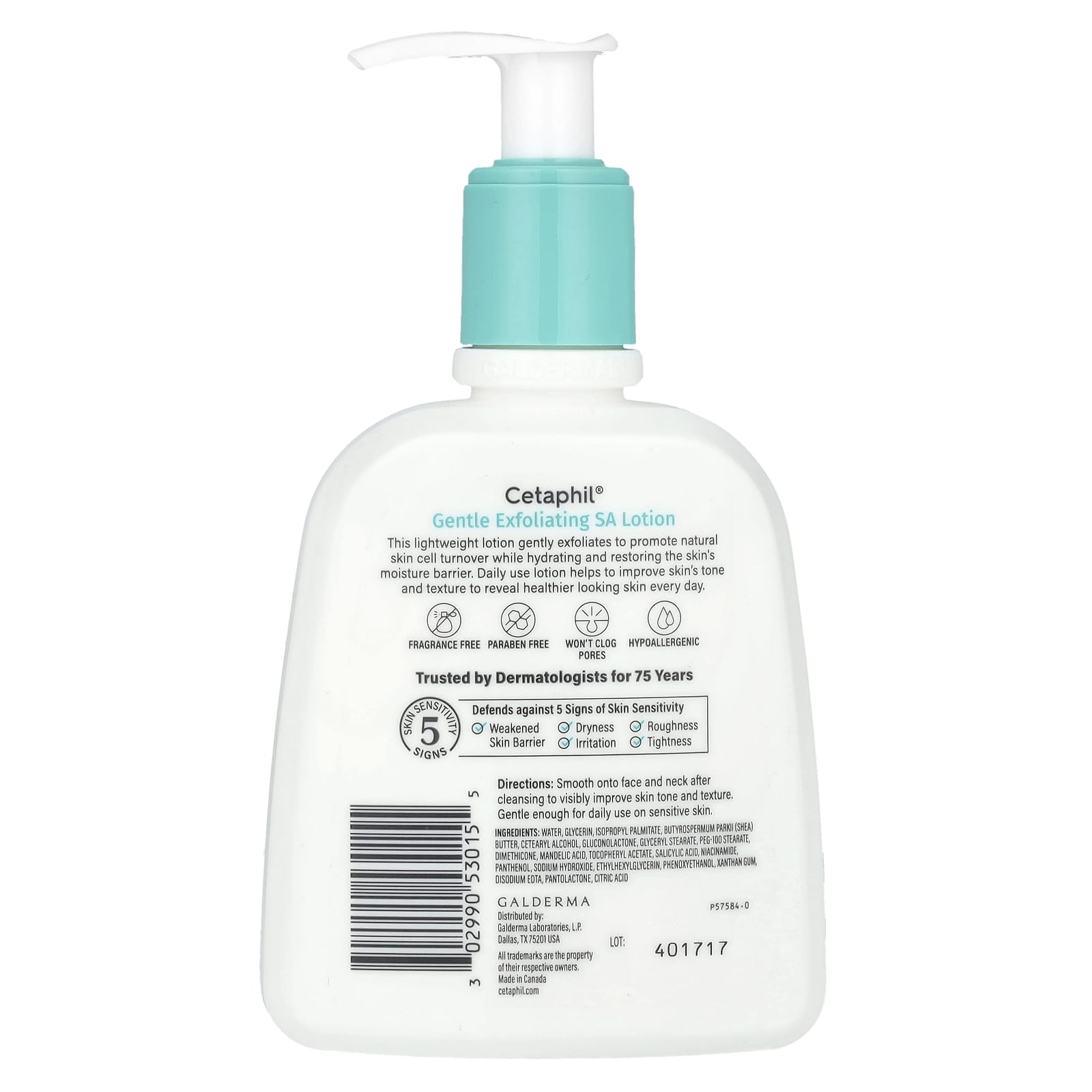 Cetaphil Gentle Exfoliating Lotion, 8 fl oz (237 ml) | Salicylic Acid, Mandelic Acid - Image 2