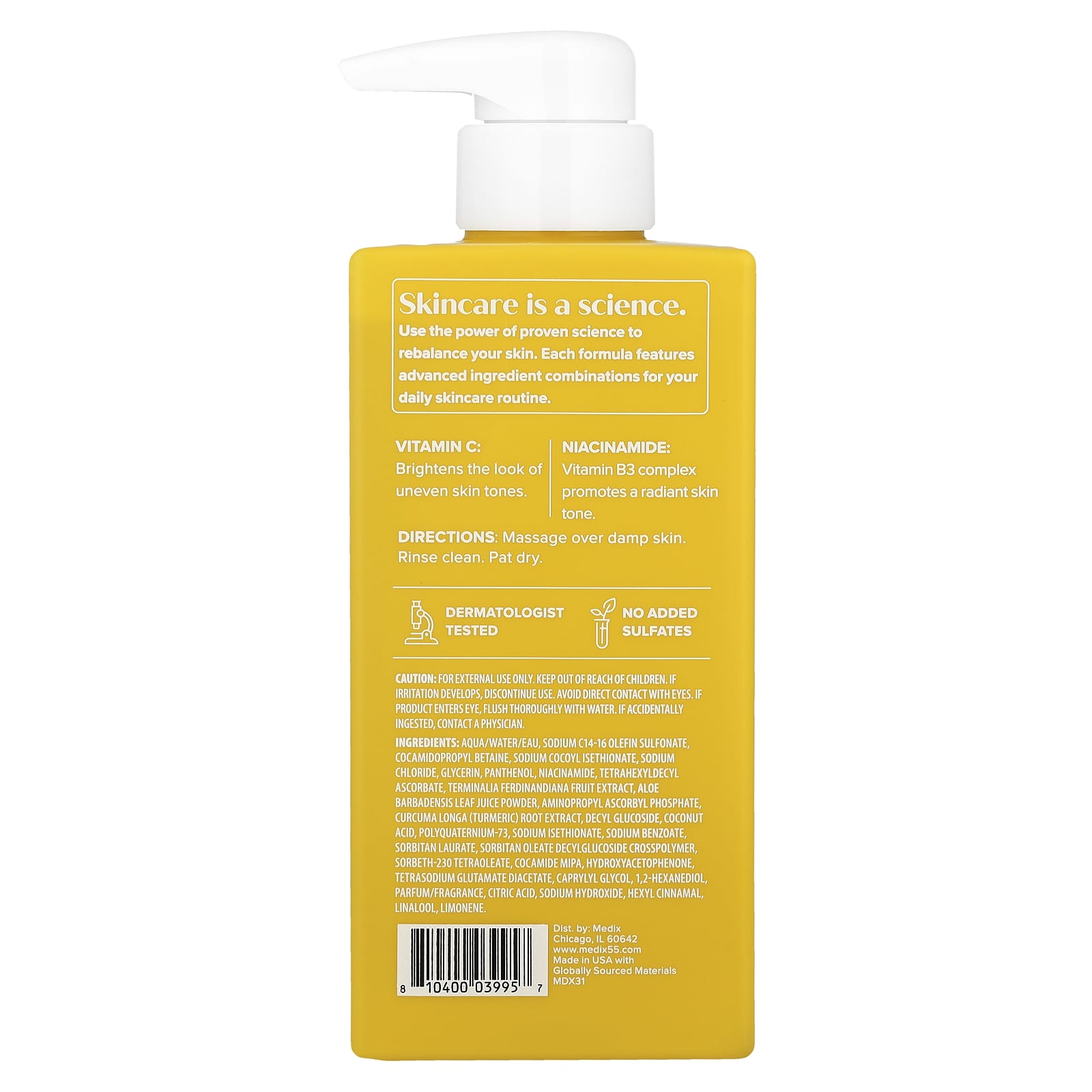 Medix 5.5, Body Wash, Radiant Glow, Vitamin C + Niacinamide, 15 fl oz (444 ml) - Image 2
