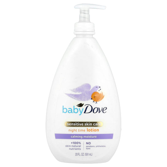 Dove Calming Moisture Night Time Lotion for Sensitive Baby Skin, 20 fl oz - Image 1