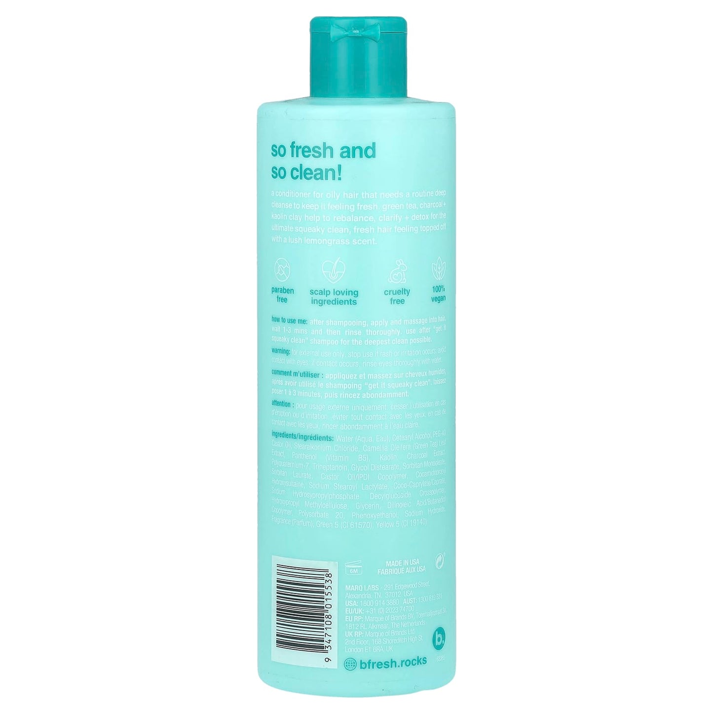 Lemongrass Deep Cleansing Conditioner for Oily Hair - b.fresh - Image 2