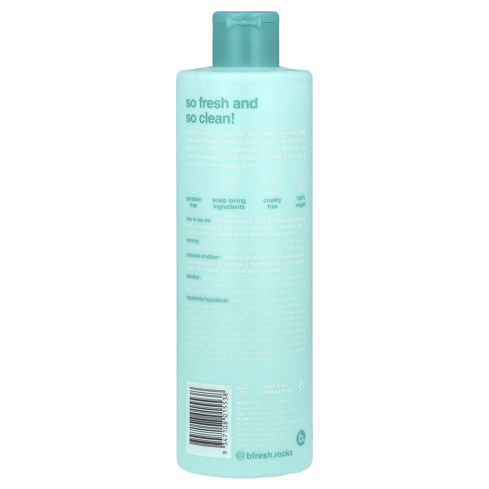 Lemongrass Deep Cleansing Conditioner for Oily Hair - b.fresh - Image 2