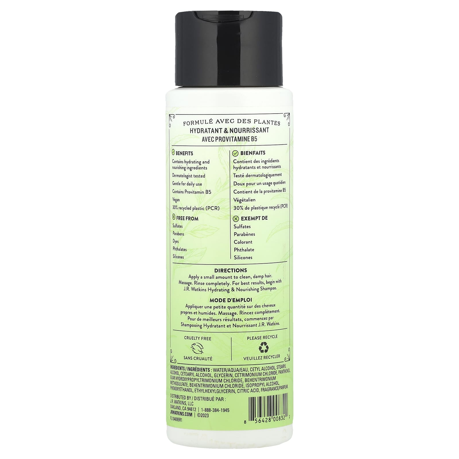 J.R. Watkins Aloe & Green Tea Conditioner, 12 fl oz, Sulfate-Free & Cruelty-Free - Image 2