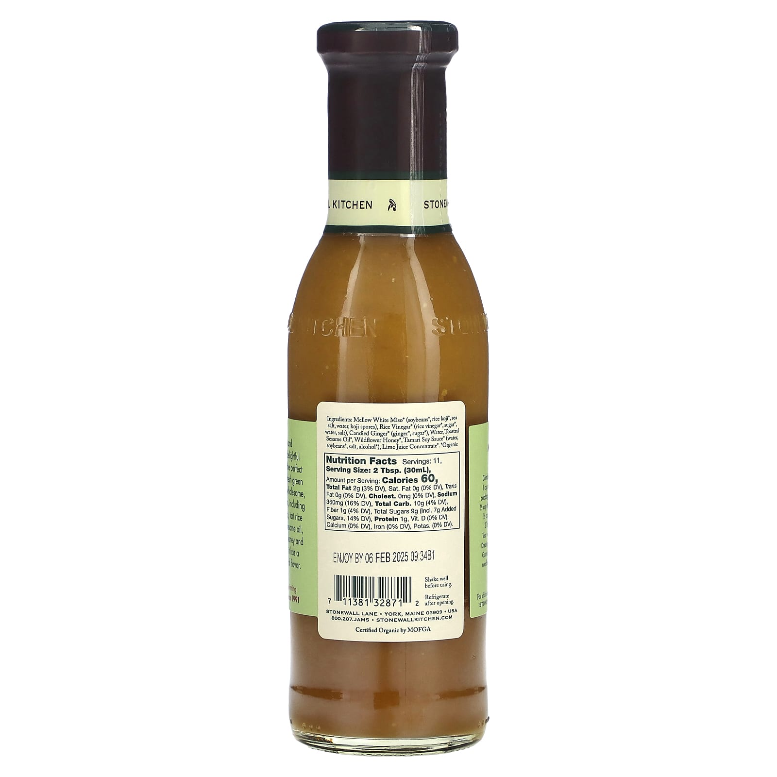 Stonewall Kitchen, Organic Miso Ginger Dressing, 11 fl oz (330 ml) - Image 2