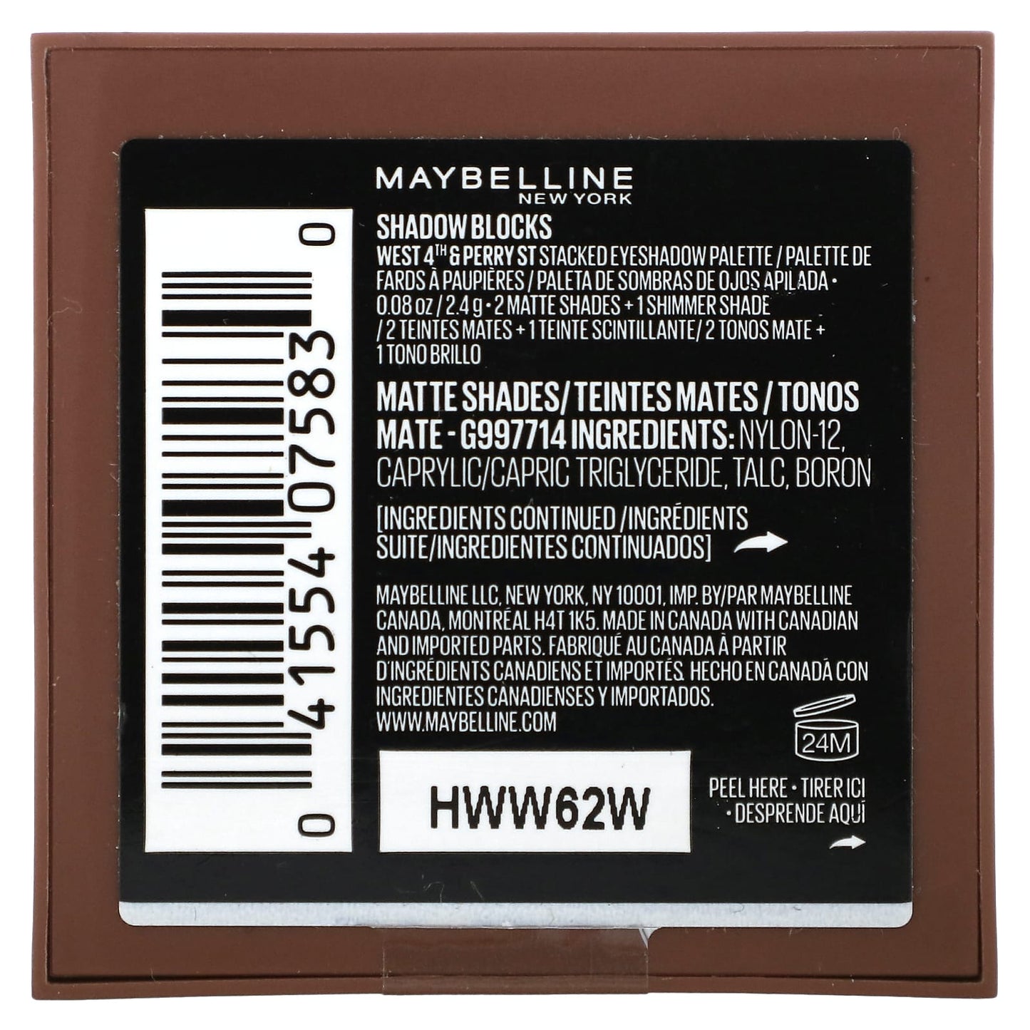Maybelline, Shadow Blocks, 20 West 4th & Perry St, 0.08 oz (2.4 g) - Image 2