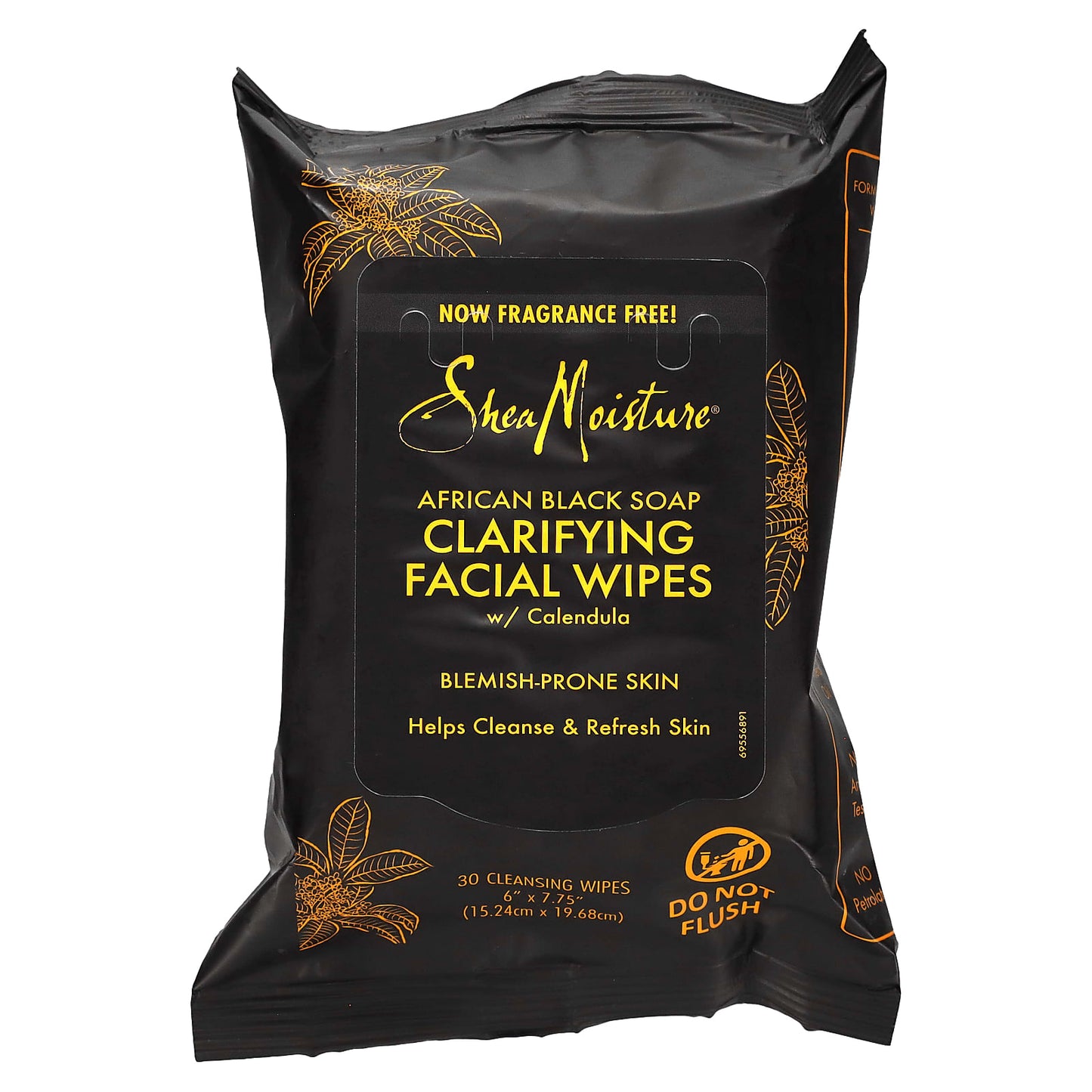 SheaMoisture, African Black Soap, Clarifying Facial Wipes, 30 Cleansing Wipes - Image 1