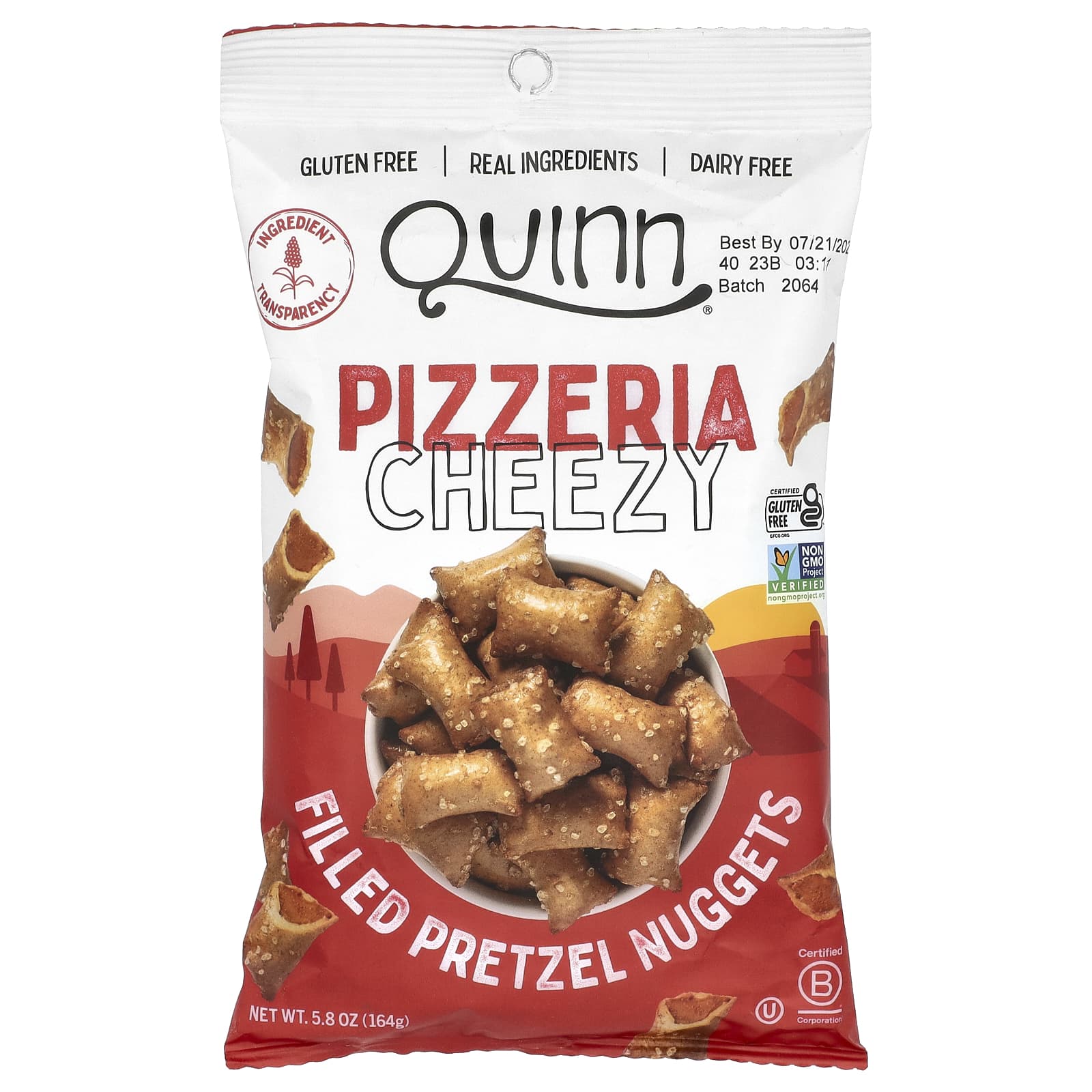 Quinn Snacks, Filled Pretzel Nuggets, Pizzeria Cheezy , 5.8 oz (164 g) - Image 1