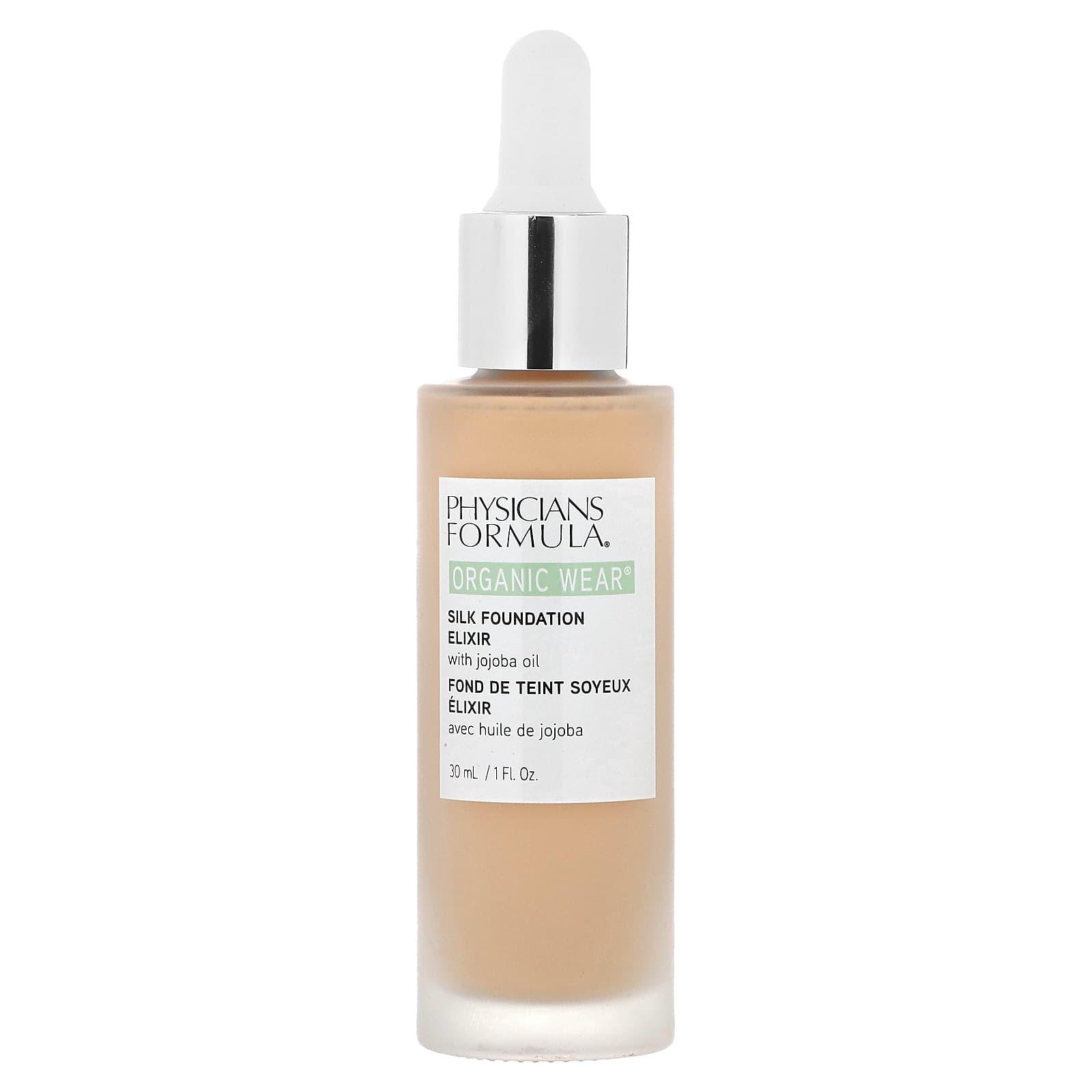 Physicians Formula, Organic Wear, Silk Foundation Elixir with Jojoba Oil, PF11062 Light, 1 fl oz (30 ml) - Image 1