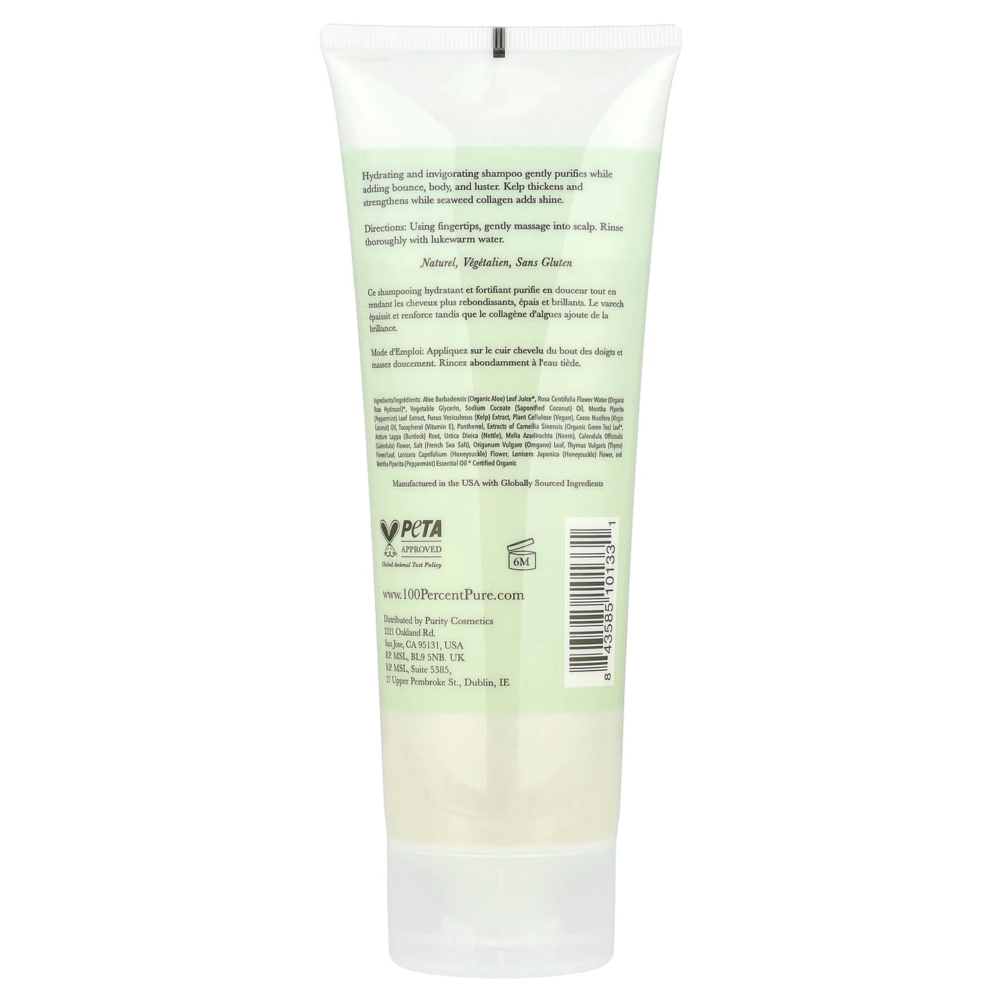 100% Pure Kelp & Mint Volumizing Shampoo for Hair Growth and Shine - Image 2