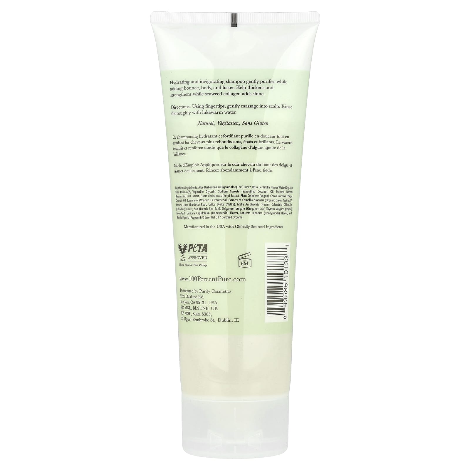 100% Pure Kelp & Mint Volumizing Shampoo for Hair Growth and Shine - Image 2