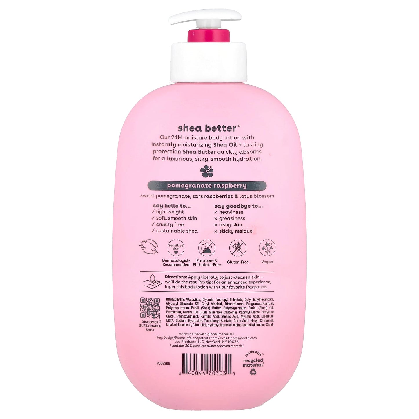 EOS Shea Better 24H Moisture Lotion, Pomegranate Raspberry, 16 fl oz - Image 2
