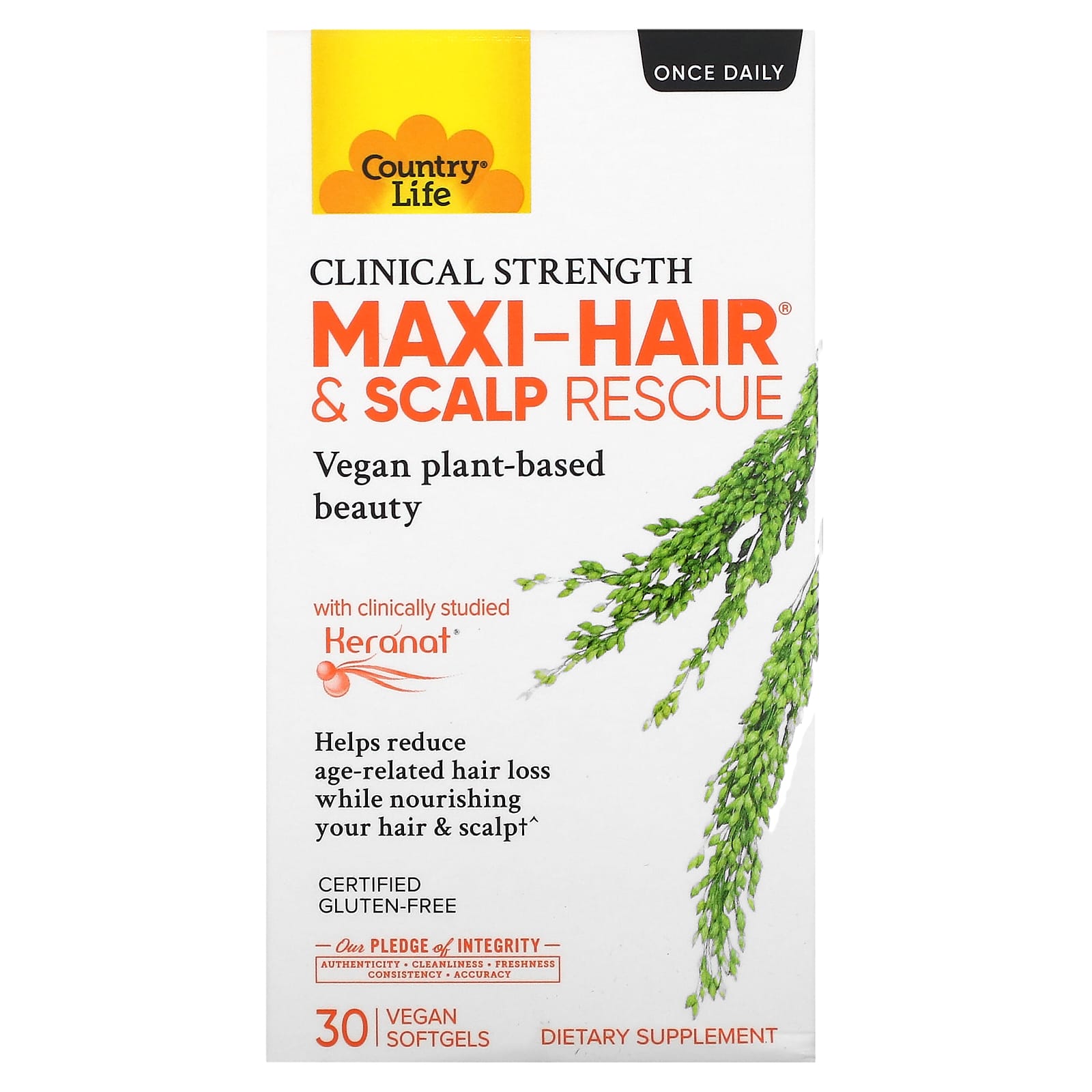Country Life Maxi-Hair & Scalp Rescue for Hair Loss Prevention - Image 1