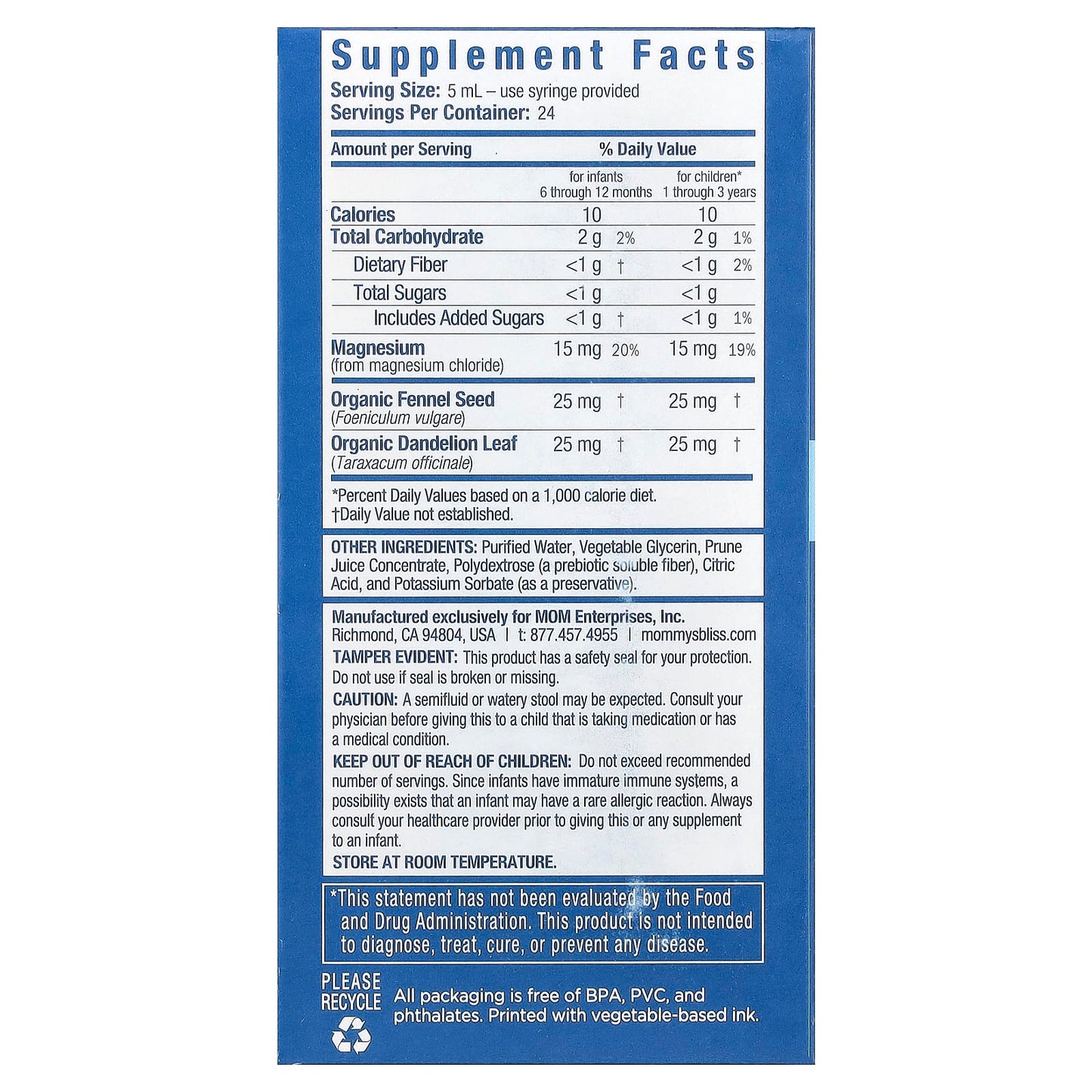Mommy's Bliss, Baby, Constipation Ease, 6 Months+, 4 fl oz (120 ml) - Image 2