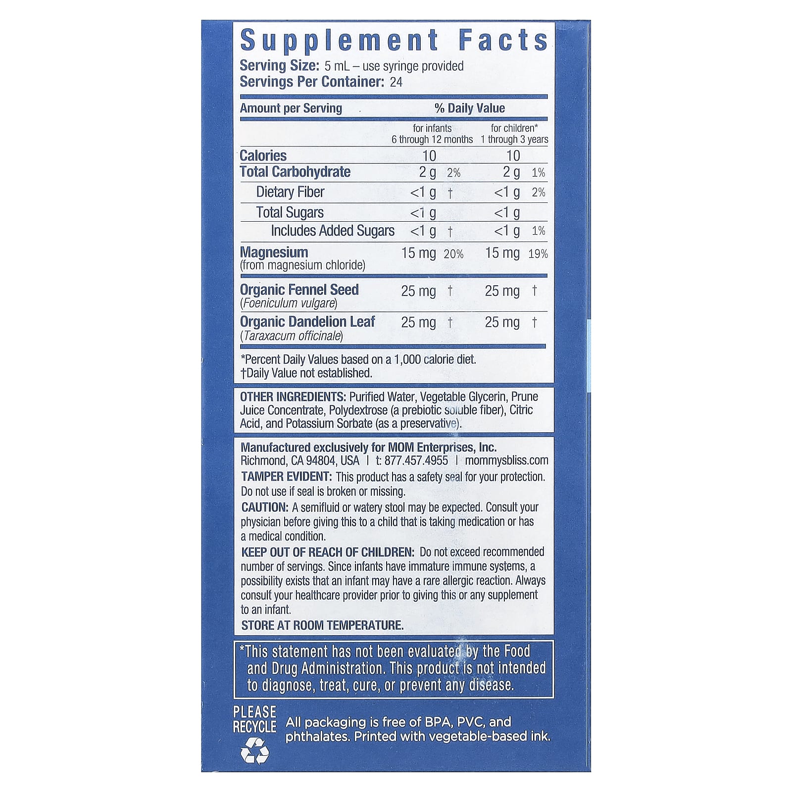 Mommy's Bliss, Baby, Constipation Ease, 6 Months+, 4 fl oz (120 ml) - Image 2