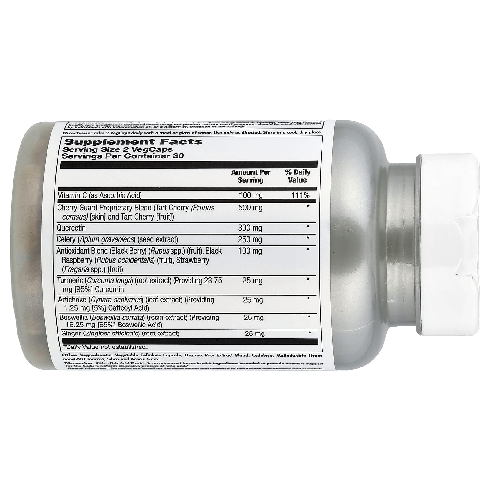Uric Acid Flush Support - KAL, 60 VegCaps - Image 2