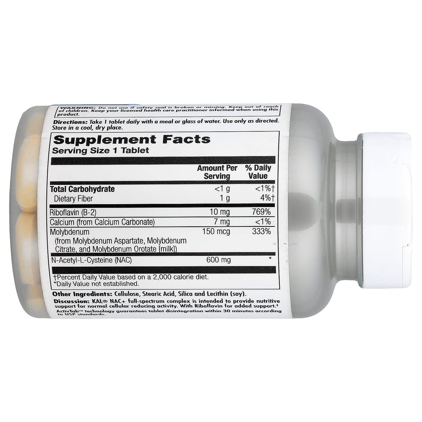 Support Cellular Health with KAL NAC+ 60 Tablets - Non-GMO & Gluten Free - Image 2