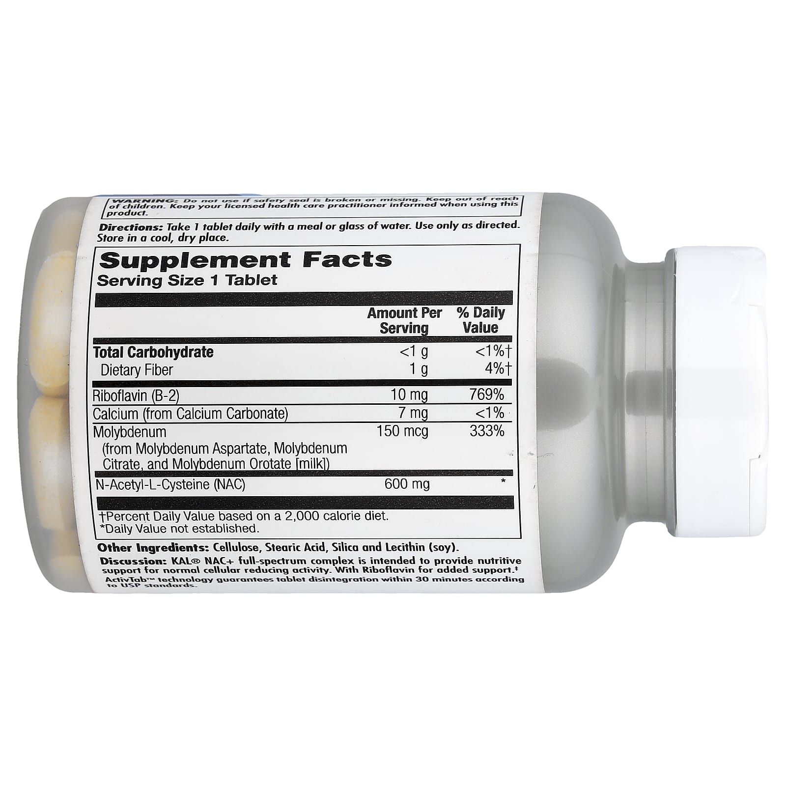 Support Cellular Health with KAL NAC+ 60 Tablets - Non-GMO & Gluten Free - Image 2