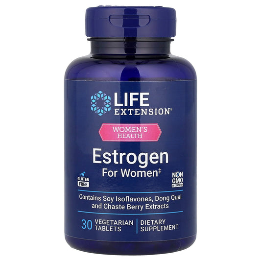 Life Extension, Women's Health, Estrogen for Women, 30 Vegetarian Tablets - Image 1