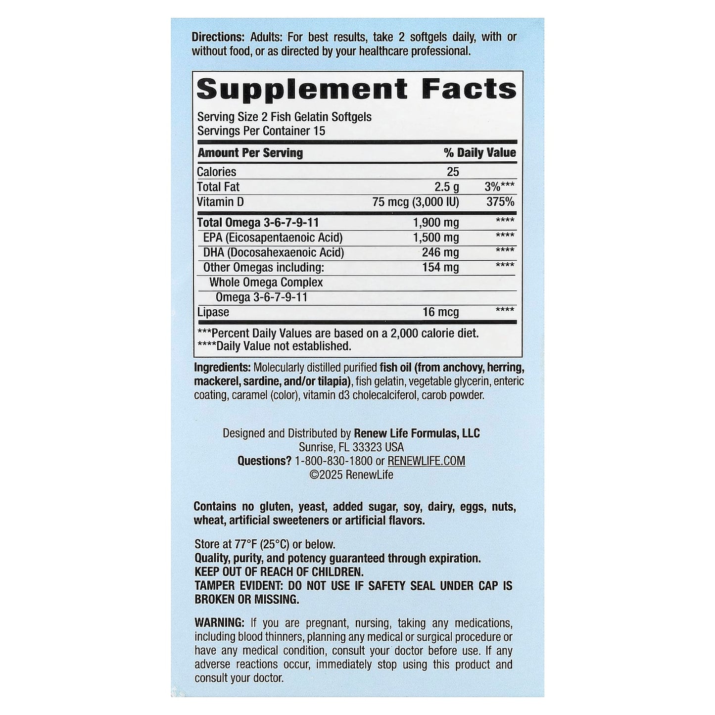 Renew Life, Norwegian Gold®, Super Critical Omega™, Maximum Strength, 30 Fish Gelatin Softgels - Image 2