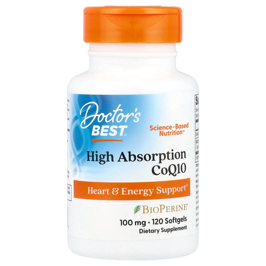 Boost Energy with Doctor's Best High Absorption CoQ10, 100mg, 120 Softgels - Image 1