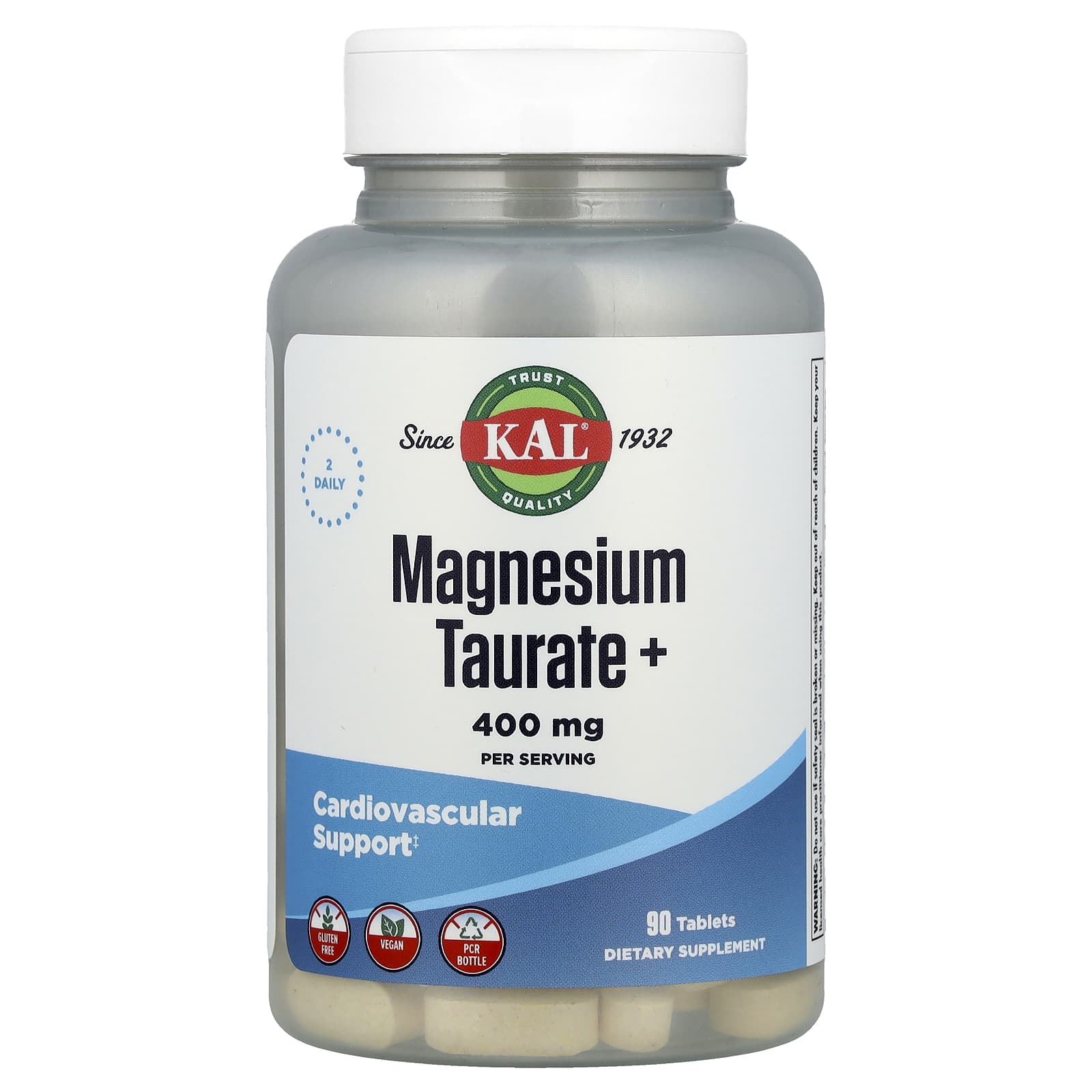 <strong>KAL Magnesium Taurate+</strong> - Cardiovascular Support - 90 Tablets - Image 1
