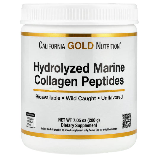 Hydrolyzed Marine Collagen Peptides by California Gold Nutrition - 200g - Image 1