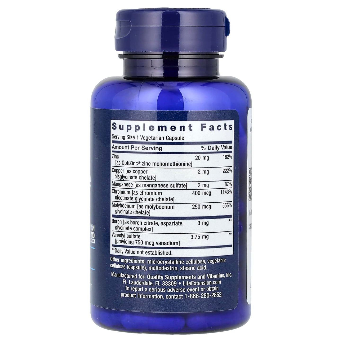 Life Extension, Only Trace Minerals, 90 Vegetarian Capsules - Image 2