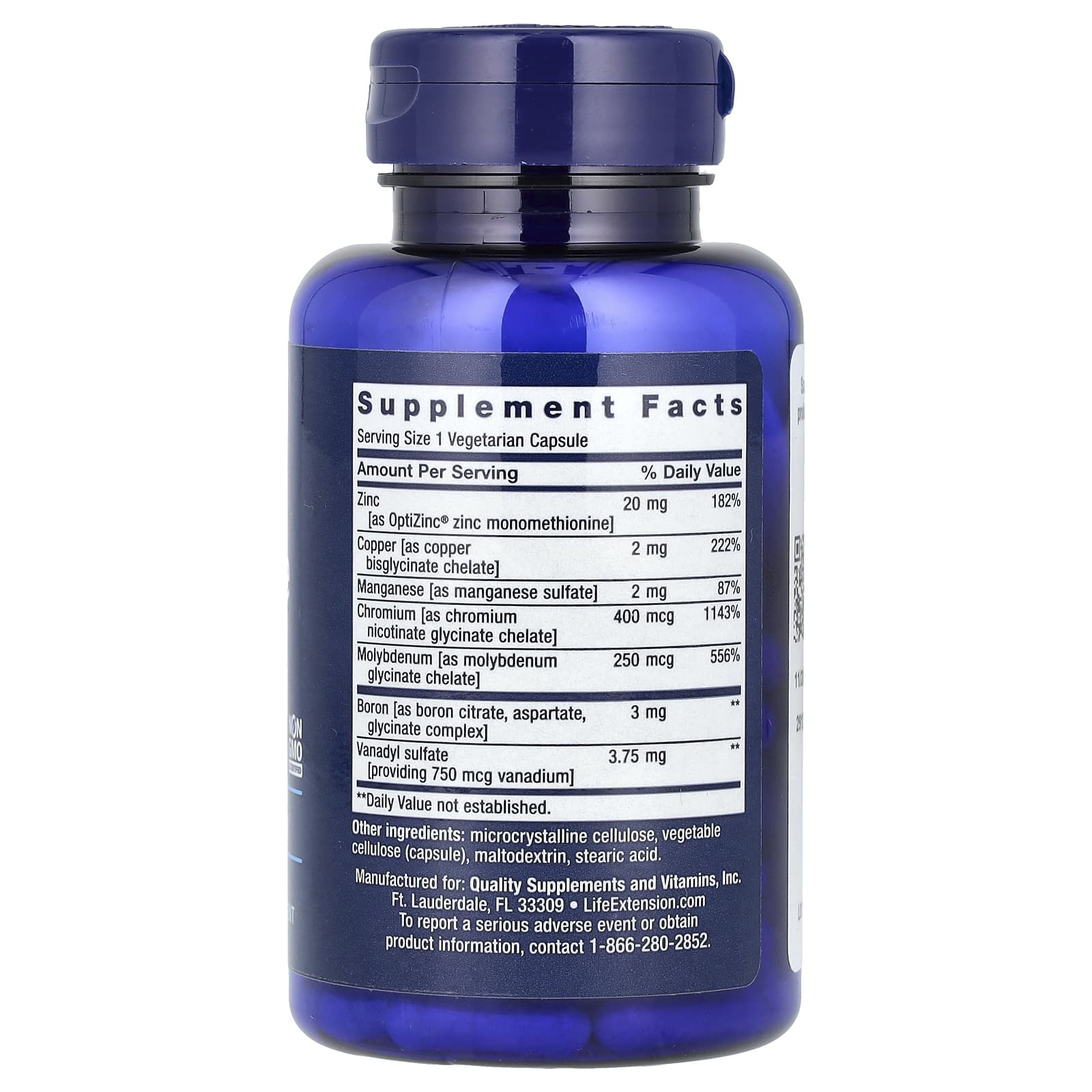 Life Extension, Only Trace Minerals, 90 Vegetarian Capsules - Image 2