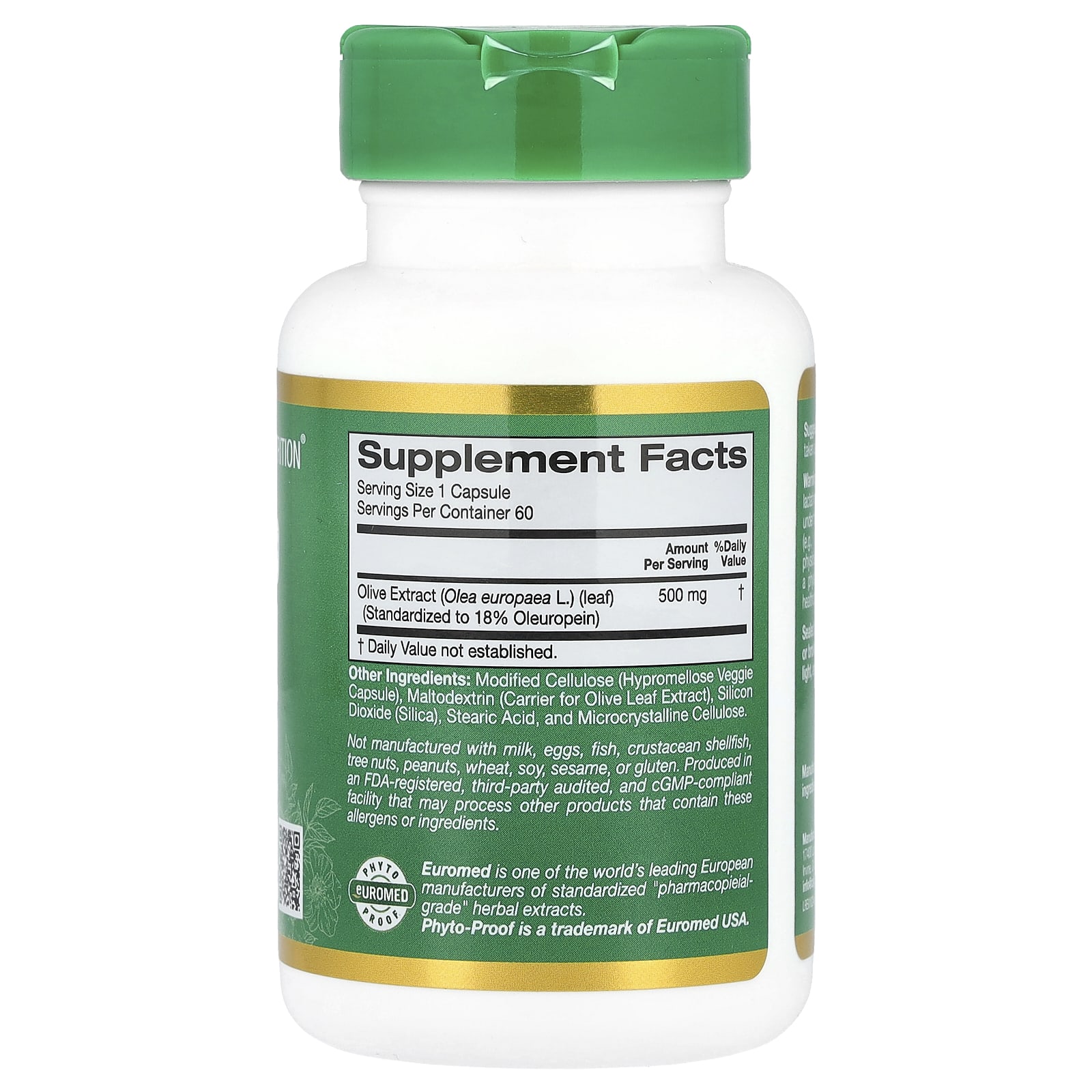 Olive Leaf Extract 500mg, 60 Capsules - Immune Support & Heart Health - Image 2