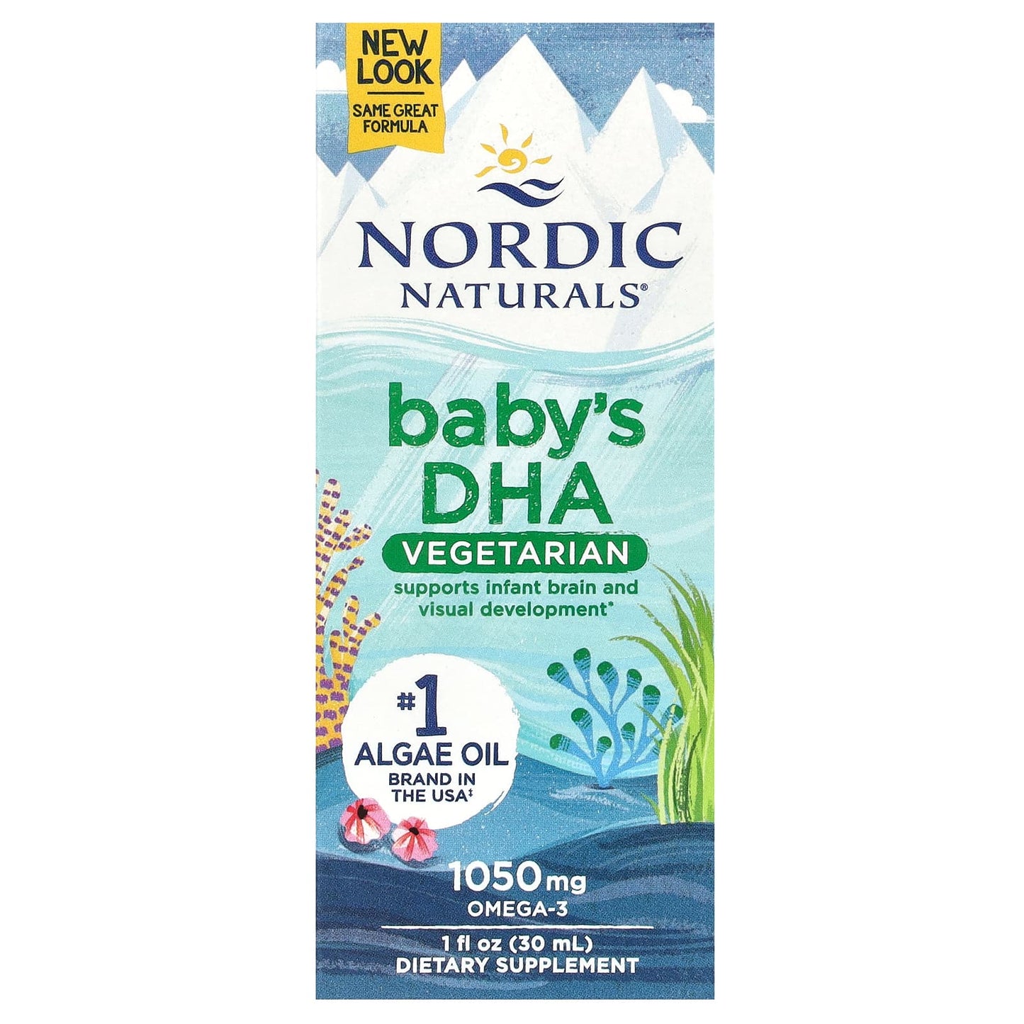 Nordic Naturals, Baby's DHA, Vegetarian, 1,050 mg, 1 fl oz (30 ml) - Image 1