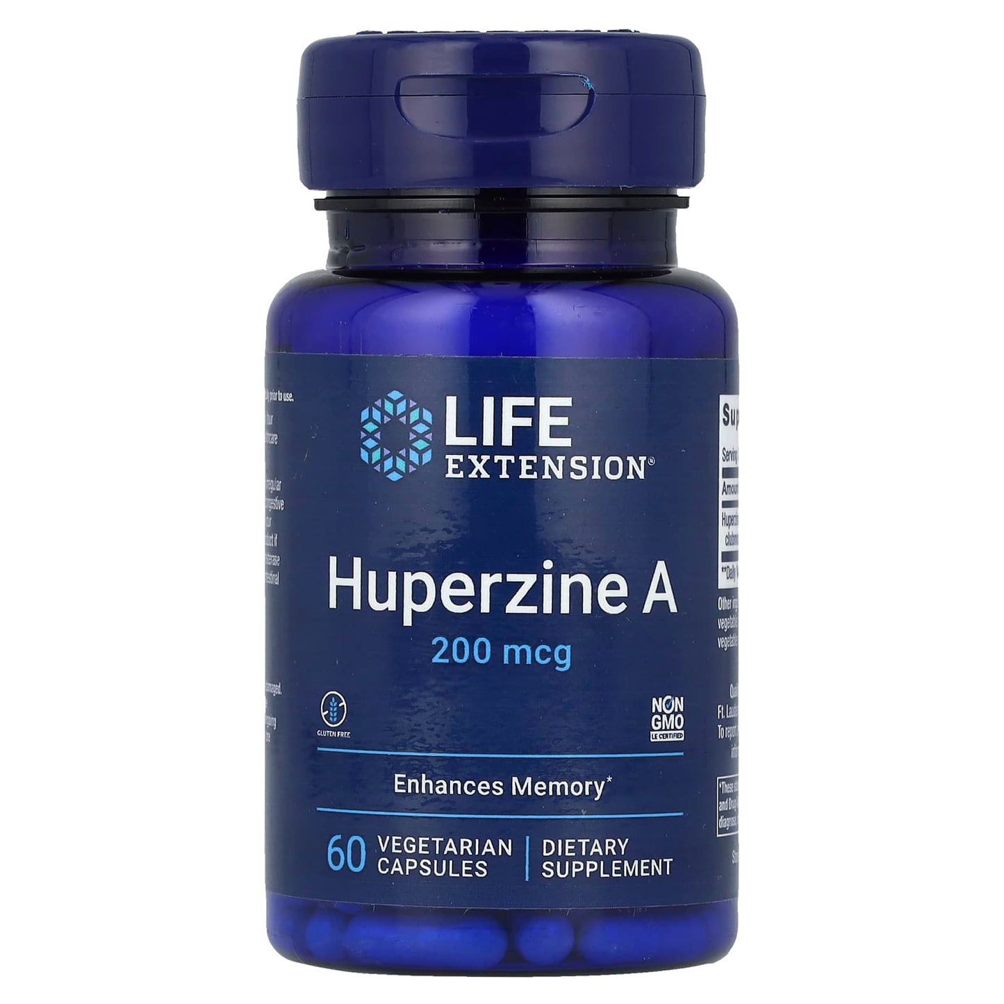 Life Extension, Huperzine A, 200 mcg, 60 Vegetarian Capsules - Image 1
