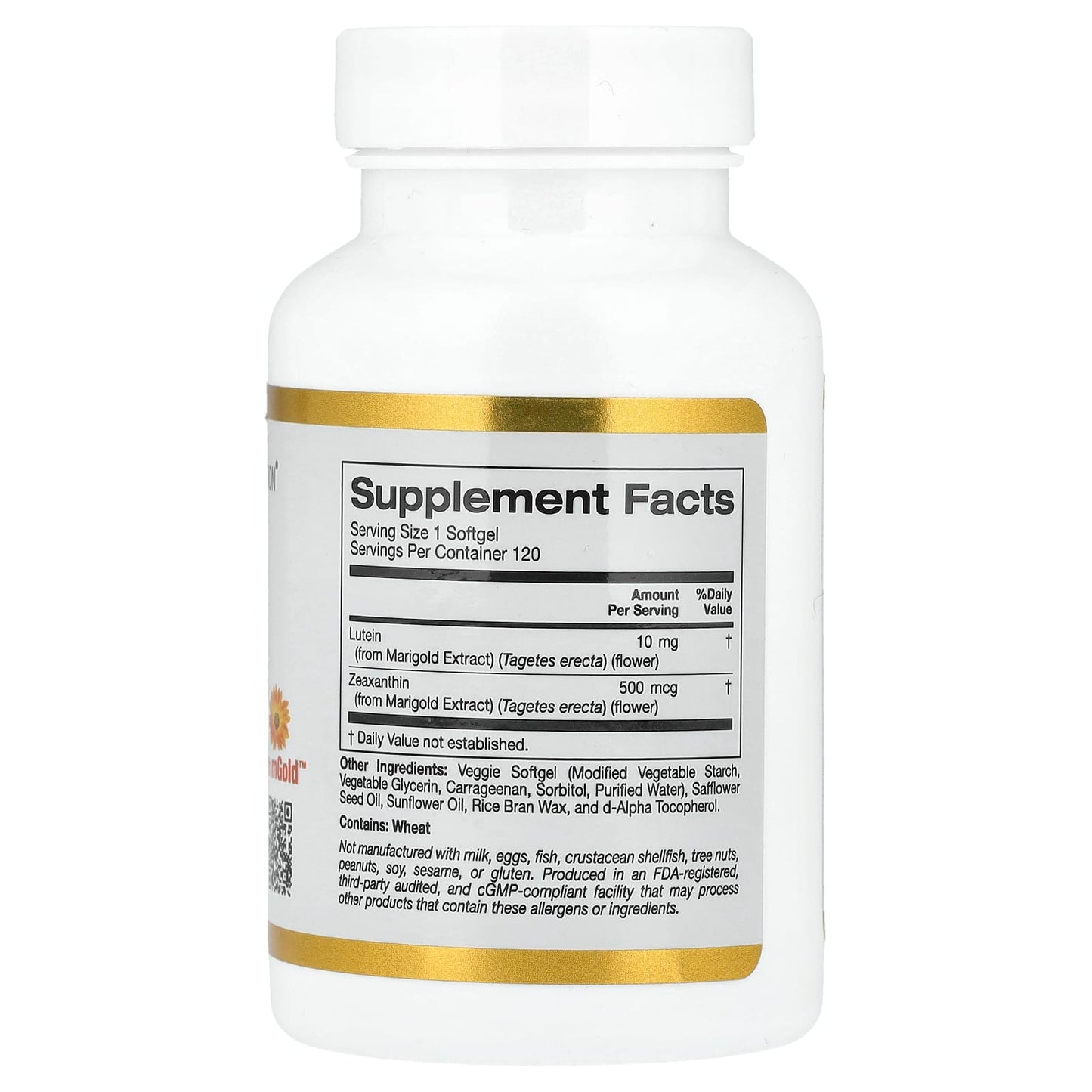 California Gold Nutrition - Lutein with Zeaxanthin, 120 Veggie Softgels - Image 2